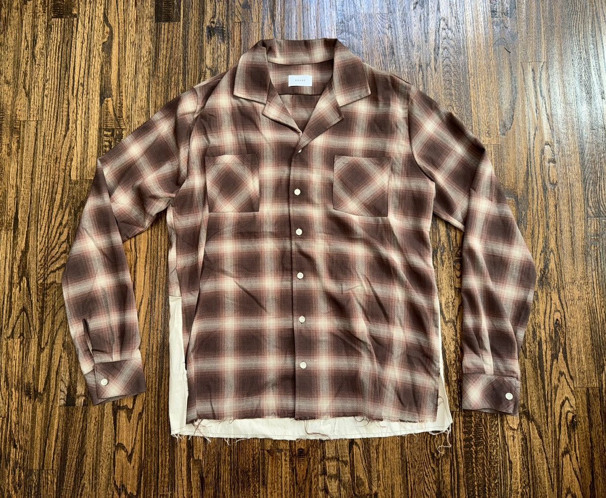 Rhude Rhude Camp Collar Amber Button-Up Flannel L/S Shirt Size L Size US L / EU 52-54 / 3 - 1 Thumbnail
