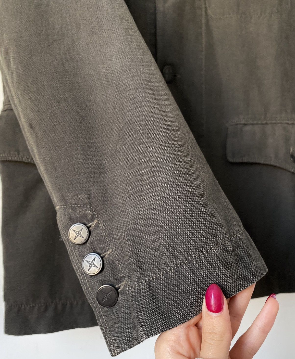 Stone Island Stone Island Cotton Olive Grey Jacket Size: L Size US L / EU 52-54 / 3 - 4 Thumbnail