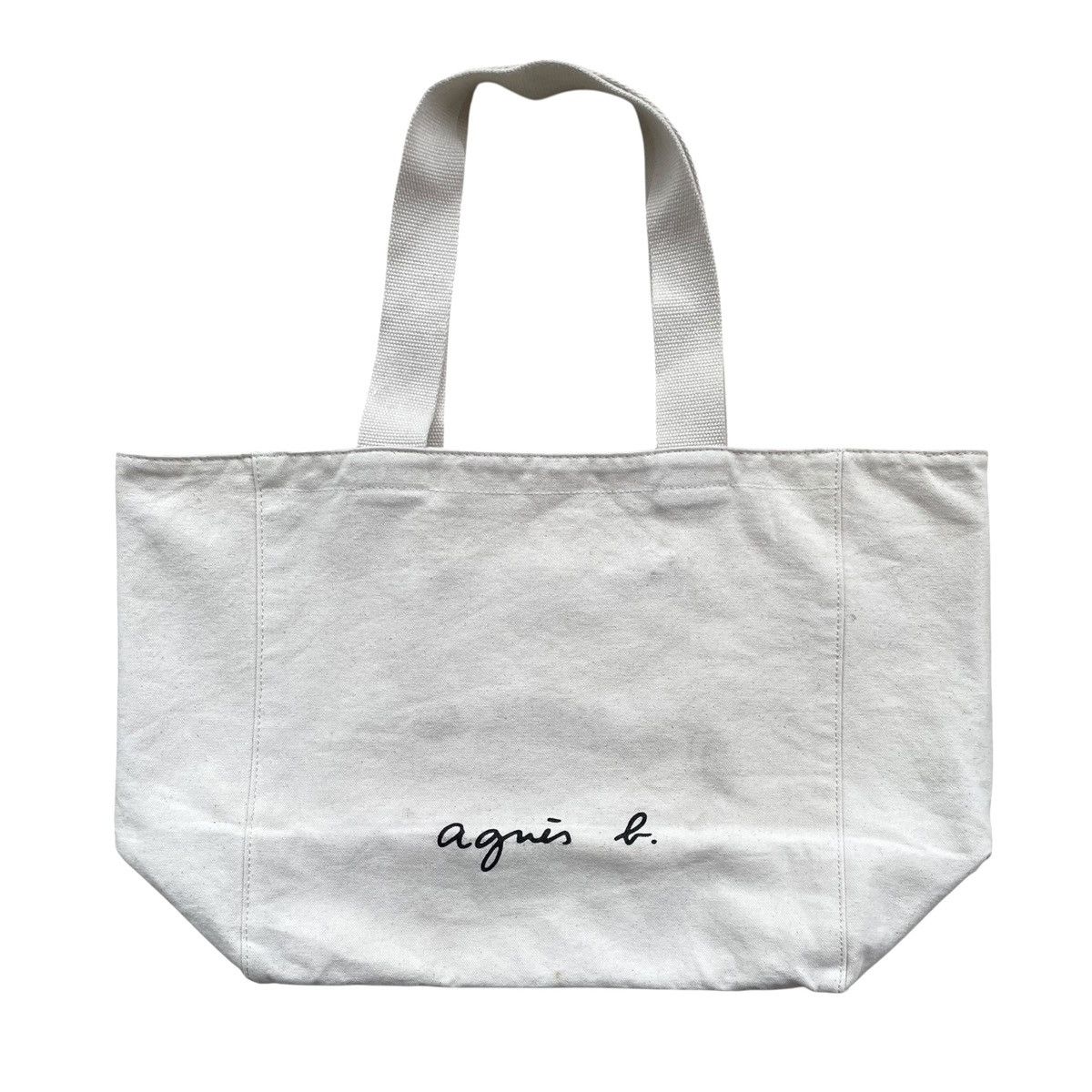 agnes b. Agnes B. Paris Logo Minimalist Canvas Tote Bag Size ONE SIZE - 2 Thumbnail