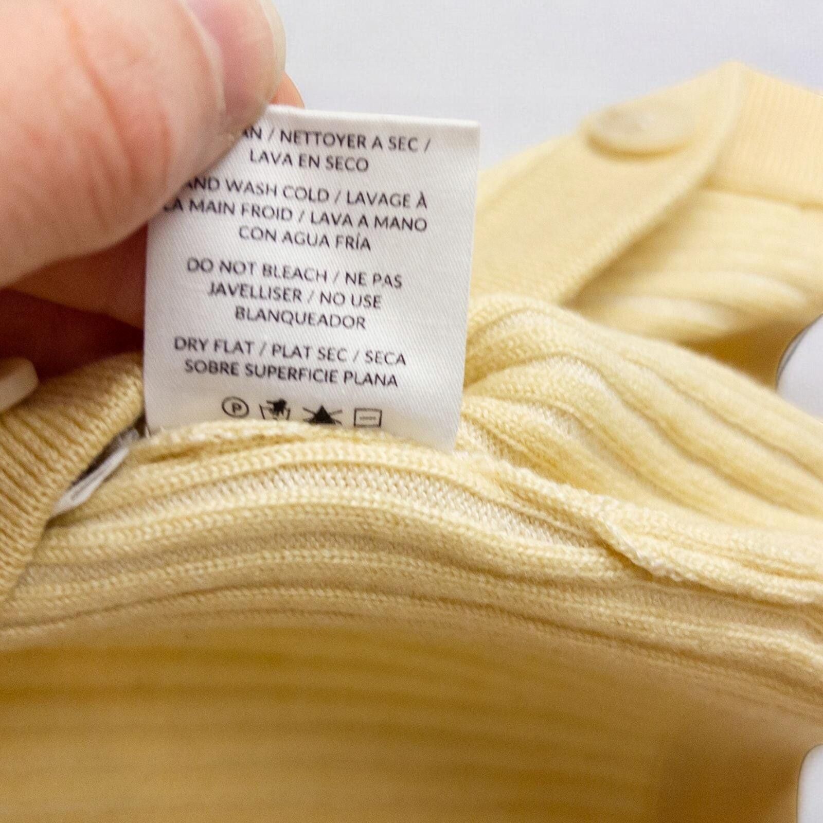 NAADAM Naadam Yellow Cropped Cardigan Top Womens Medium Size M / US 6-8 / IT 42-44 - 10 Thumbnail