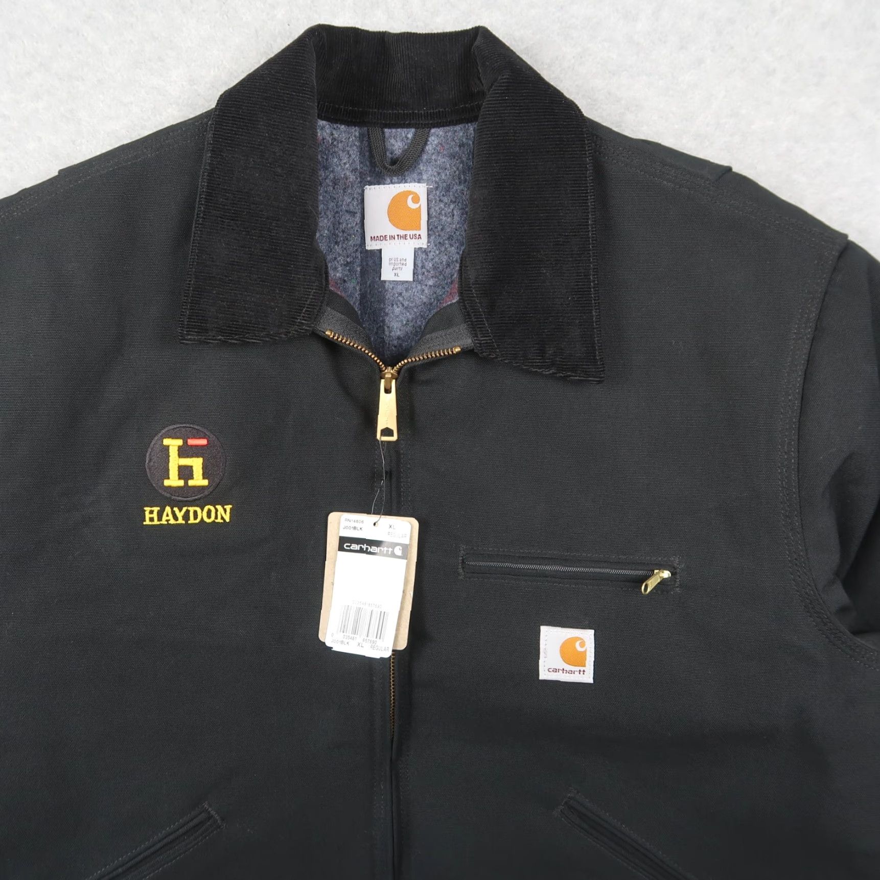 Carhartt Carhartt Detroit Jacket Mens XL Black Bomber Coat Zip Full Zip Lined Workwear USA Size US XL / EU 56 / 4 - 3 Thumbnail