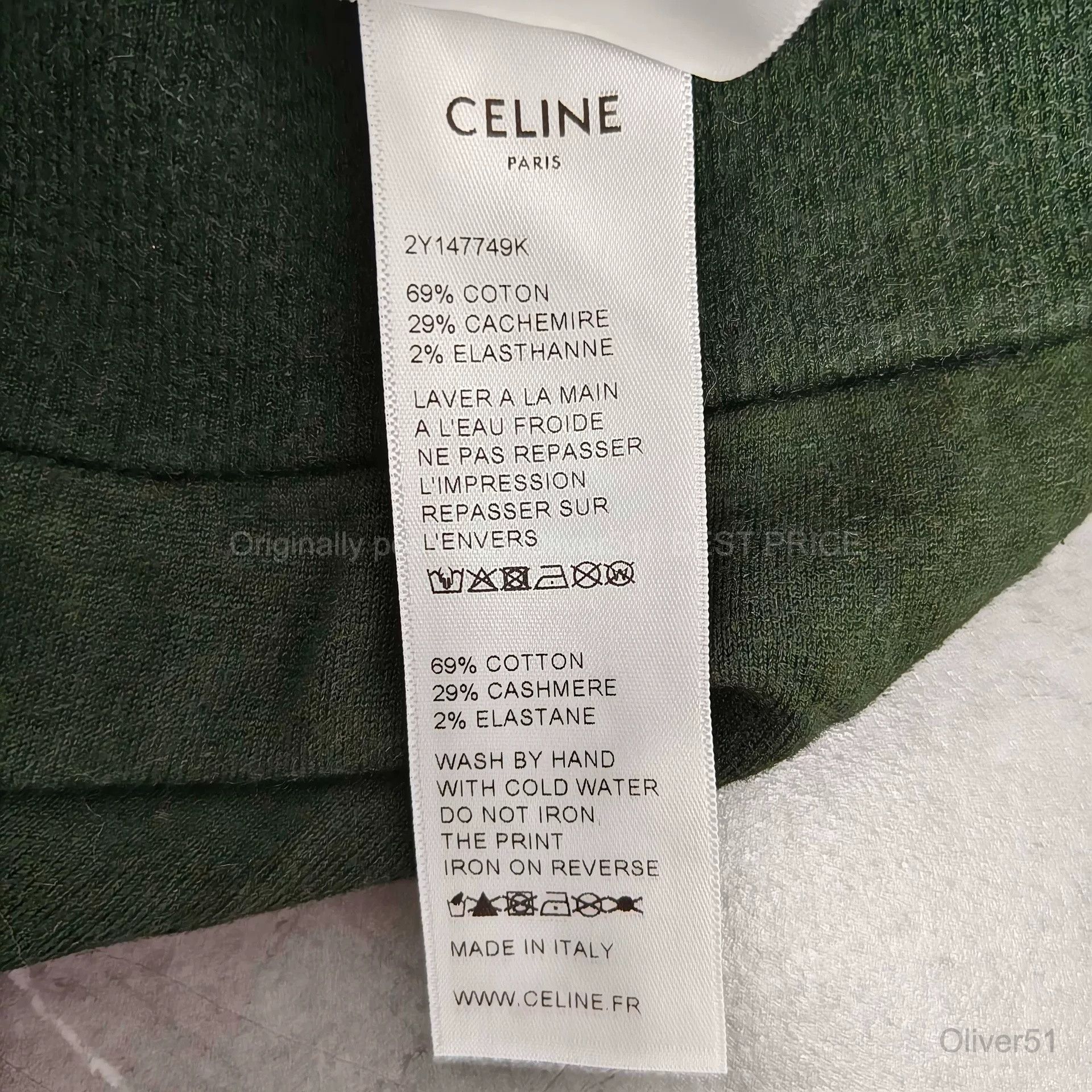 Celine Celine Dark Green Logo Hoodie Size S BFAJNOP519 Size S / US 4 / IT 40 - 4 Thumbnail