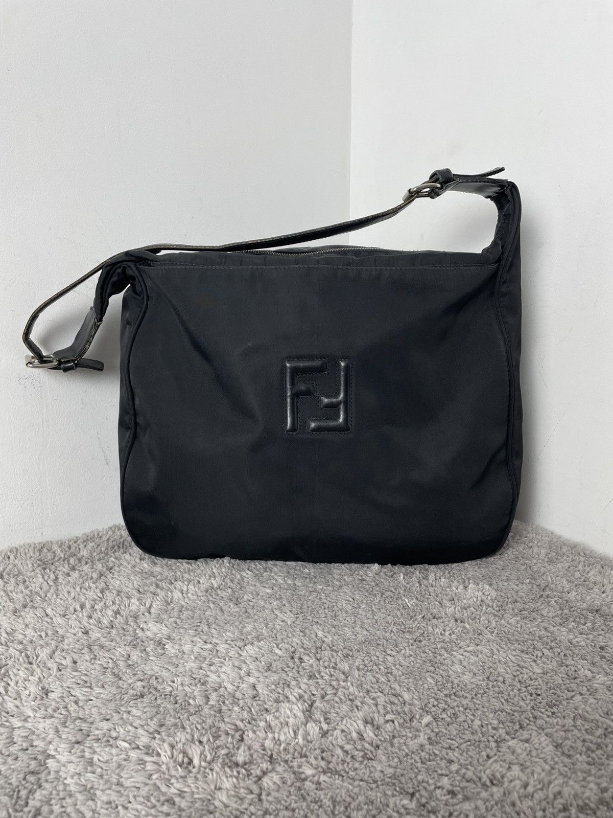 Fendi Fendi Black Nylon Shoulder Bag Size ONE SIZE - 1 Thumbnail