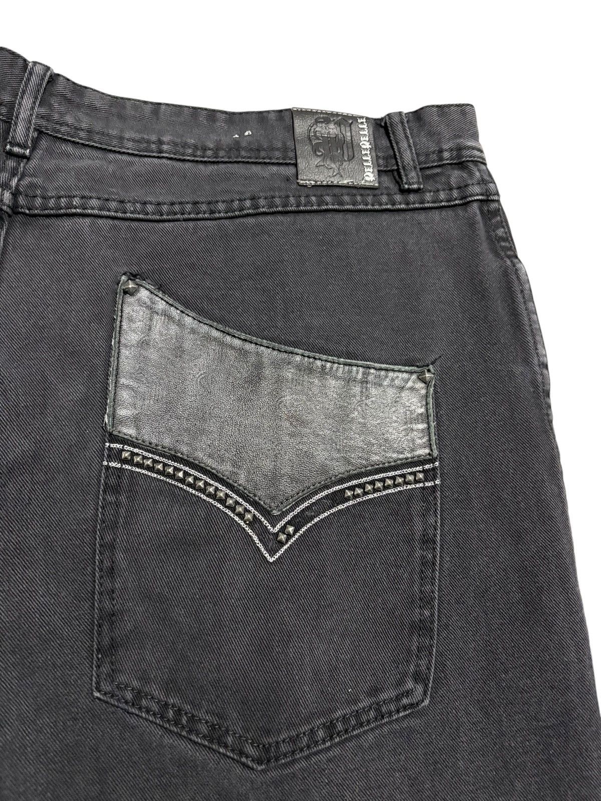Pelle Pelle Vintage Pelle Pelle Jeans Leather Rhinestone Opium 90s y2k Size US 40 / EU 56 - 3 Thumbnail