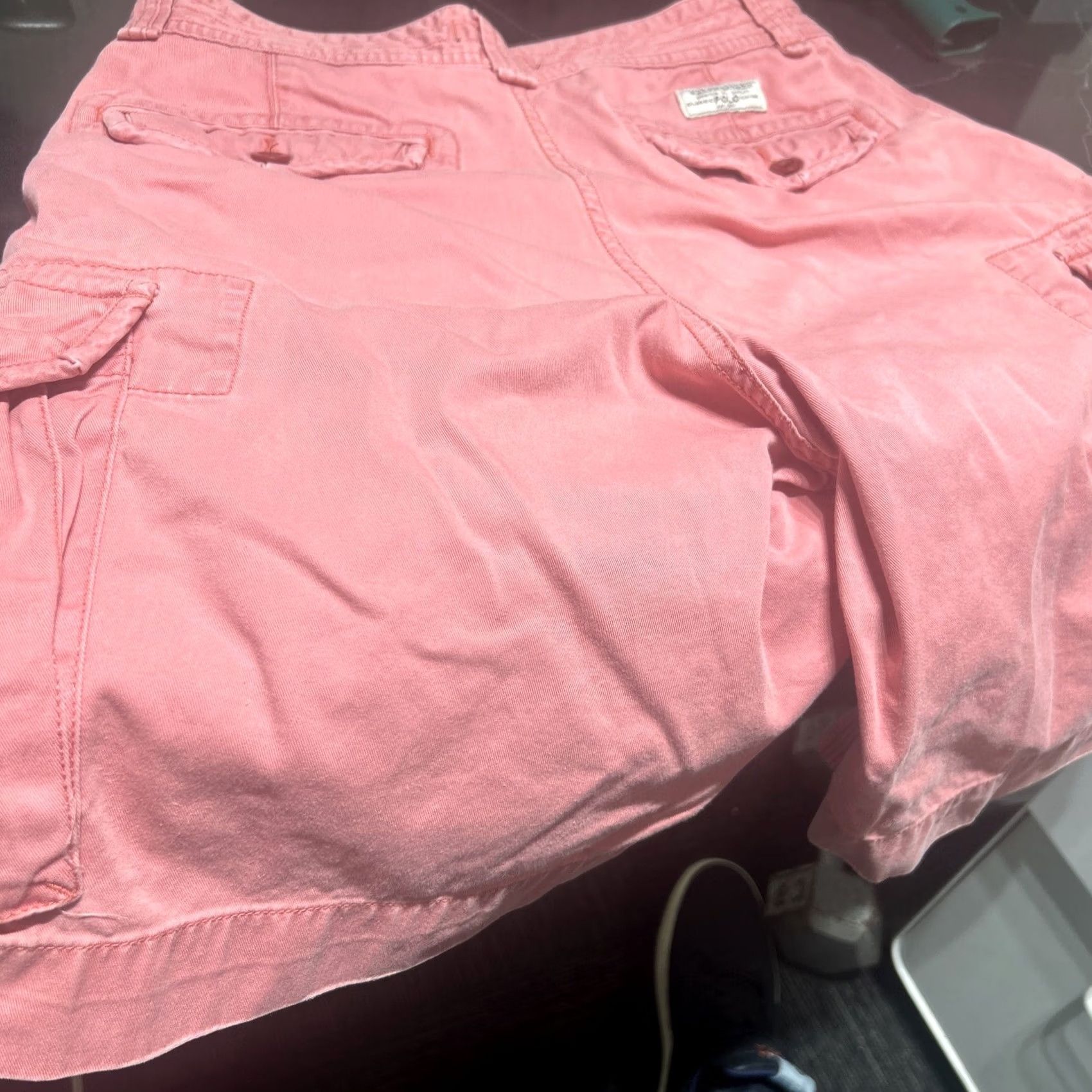 Polo Ralph Lauren Polo Ralph Lauren Cargo Shorts Women Pink 33 100% Cotton, Regular, Size 33, Cargo, Pink, 100% Cotton, Womens Size 24" / US 00 / IT 34 - 6 Thumbnail