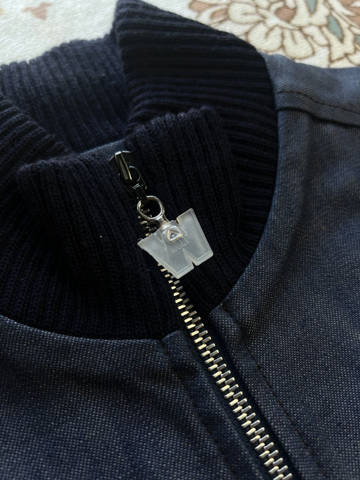 W&LT W&LT Logo Zip Up Denim Jacket Size S / US 4 / IT 40 - 4 Thumbnail