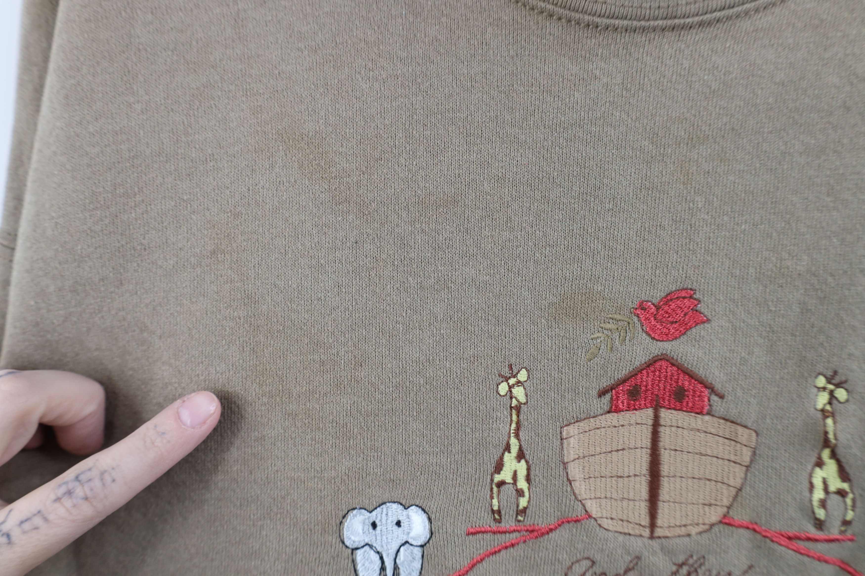 Vintage Vintage 90s Christian Jesus Ark Crewneck Sweatshirt USA Size XL / US 12-14 / IT 48-50 - 5 Thumbnail