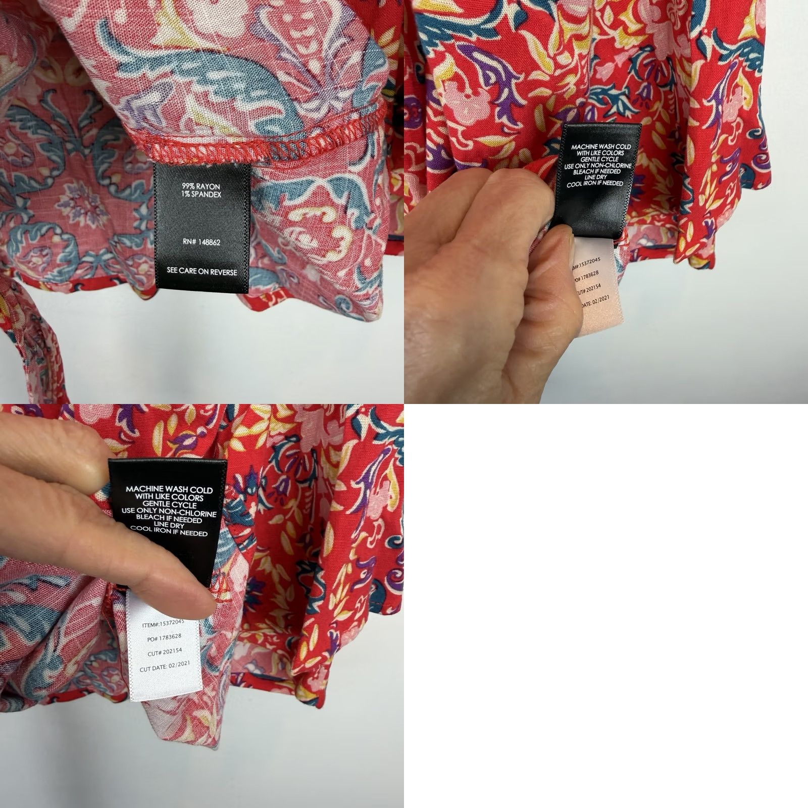 Torrid Torrid Blouse Womens 4X Red Floral Peasant Bohemian Boho Hippie Top Size XXL / US 16-18 / IT 52-54 - 8 Thumbnail