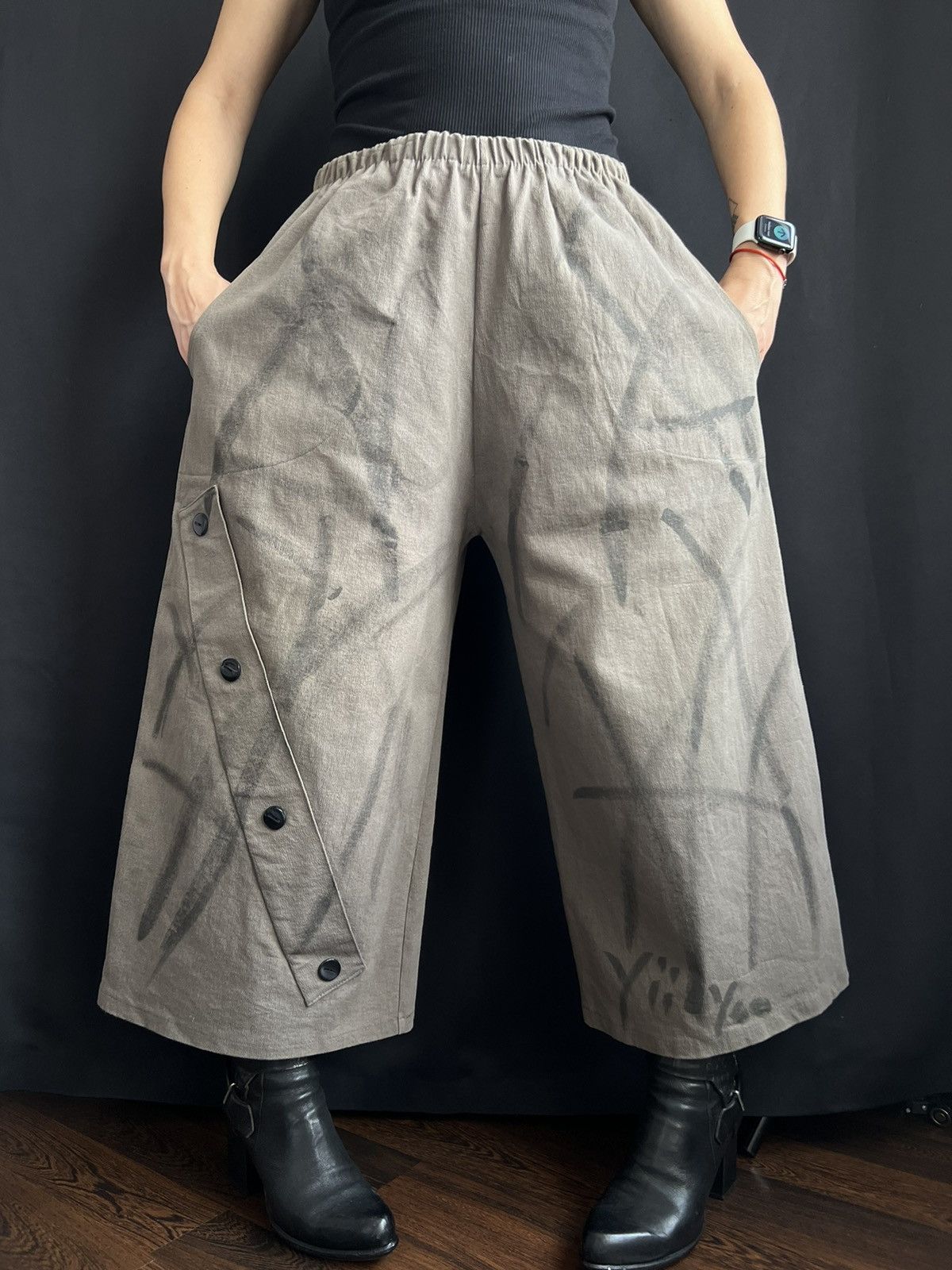 Other Yii Yoo Pants Gray Size XL Size 34" / US 12 / IT 48 - 2 Thumbnail