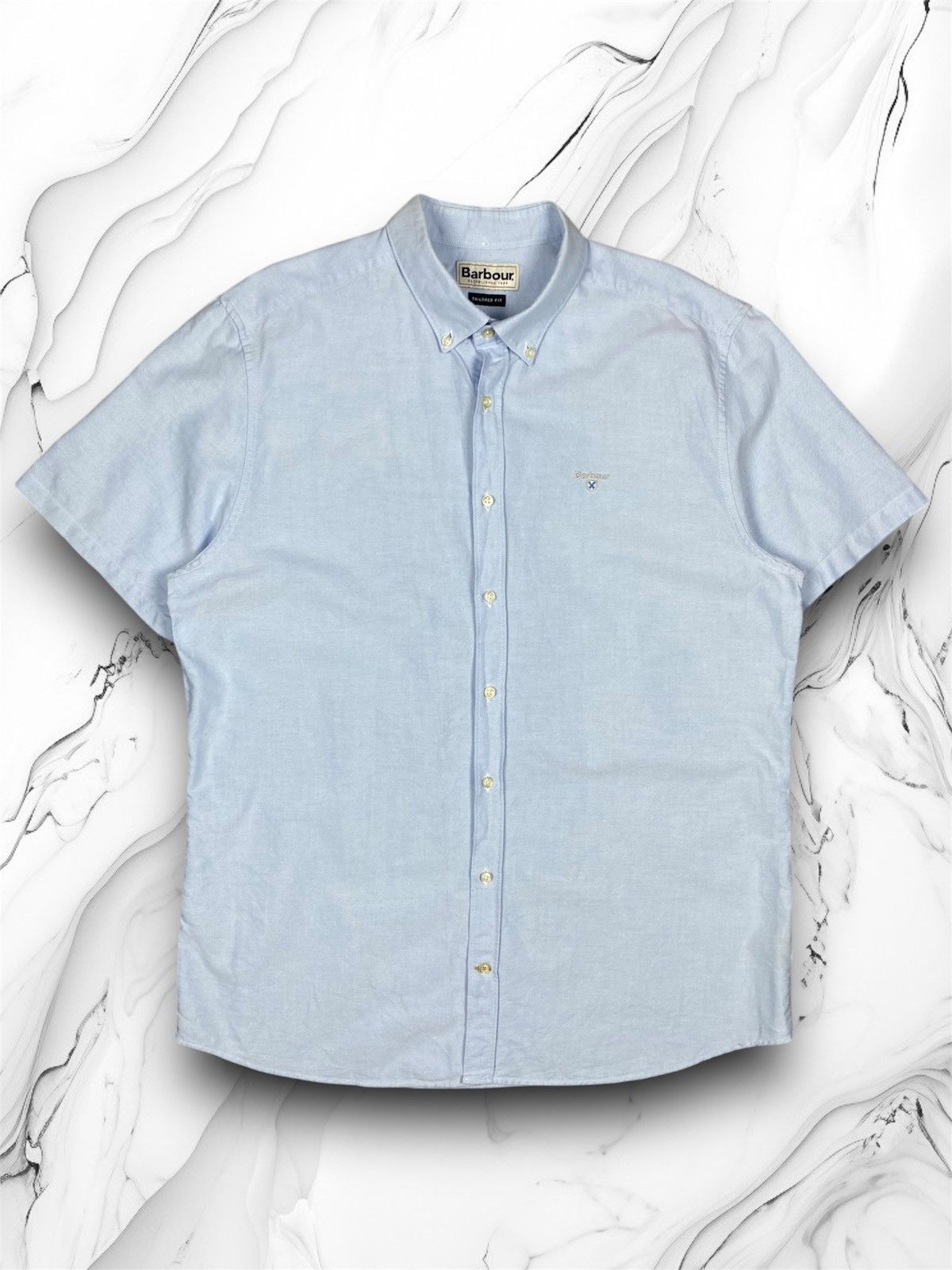 Barbour Vintage Barbour Designer Basic Button Up Shirt Size US L / EU 52-54 / 3 - 1 Thumbnail