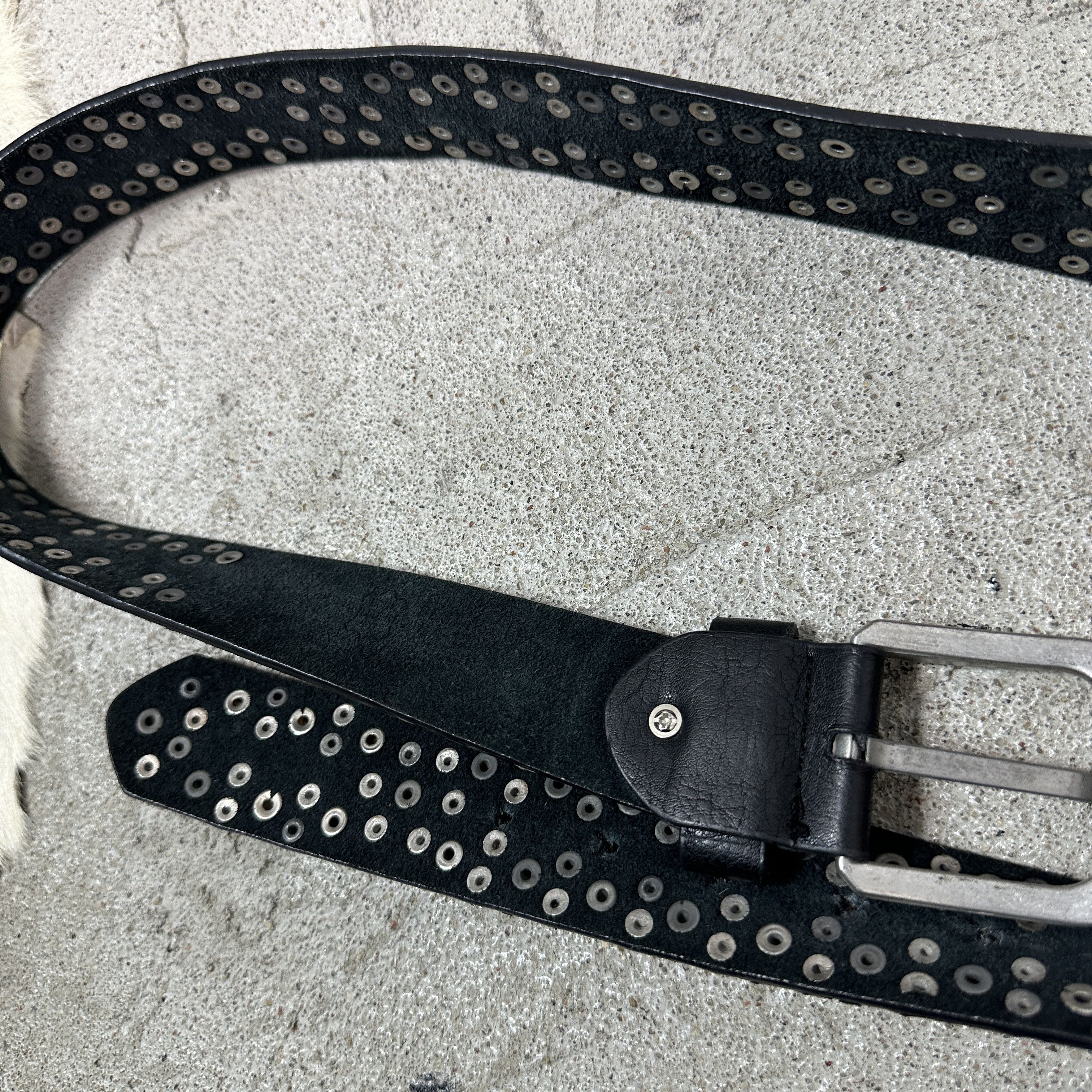 Vintage Vintage Avant Garde Leather Studded Grunge Belt Y2K Size ONE SIZE - 4 Thumbnail