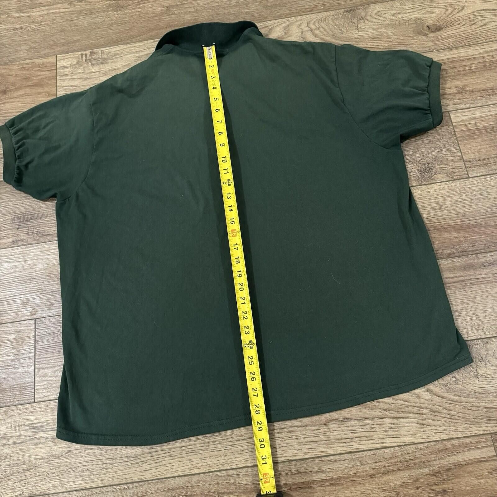 Hanes Vintage 90s Y2K Hanes Dark Green Polo Shirt 2XL Blank Size US XXL / EU 58 / 5 - 8 Thumbnail