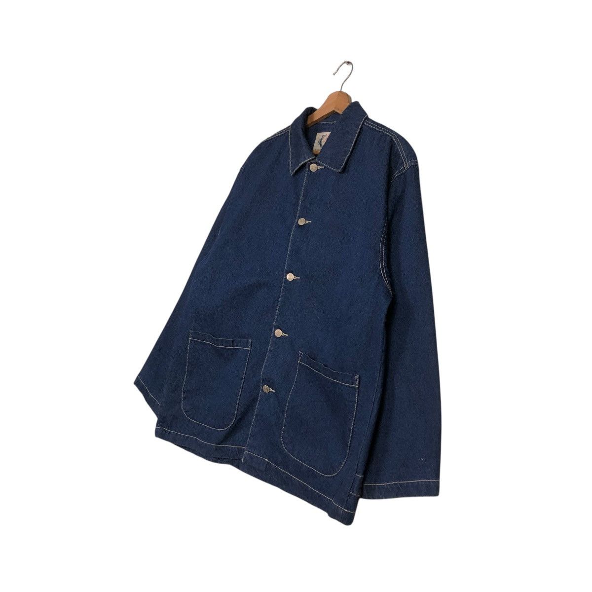 Japanese Brand 🔥VINTAGE DENIM CHORE JACKET HILL CROP POCKET ISSEY MIYAKE Size US M / EU 48-50 / 2 - 4 Thumbnail