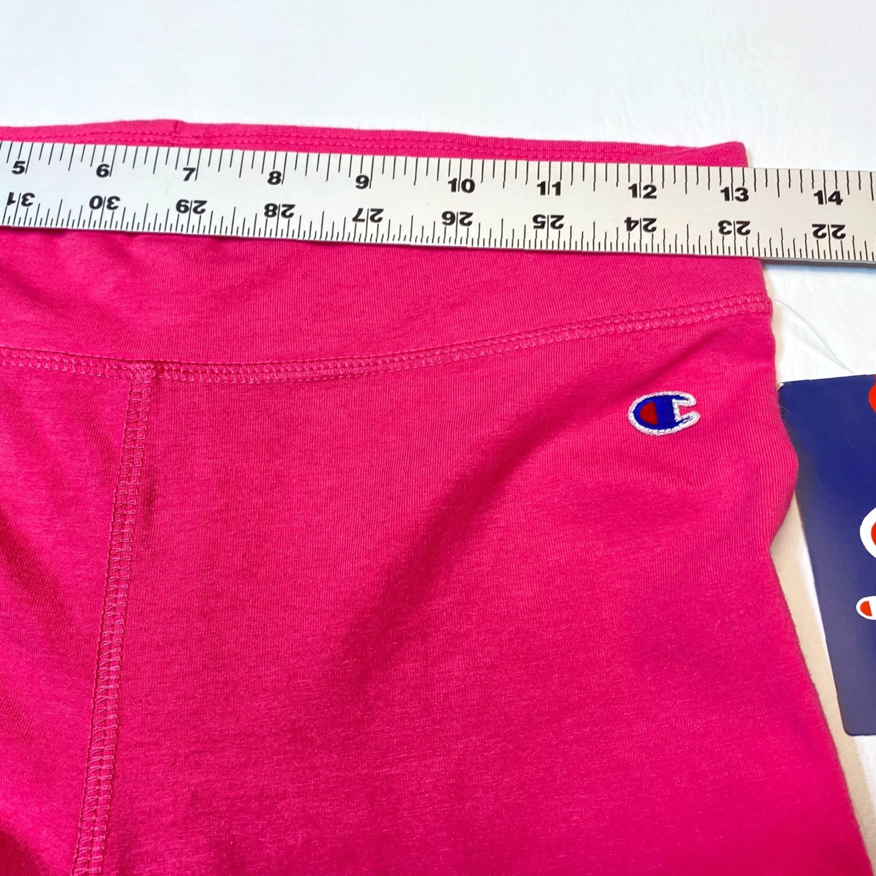 Champion NWT Champion Leggings Womens L Pink Solid Logo On Leg 26 In Inseam Activewear Stretch Athletic Regular Women's Apparel Size 36" / US 14 / IT 50 - 3 Thumbnail