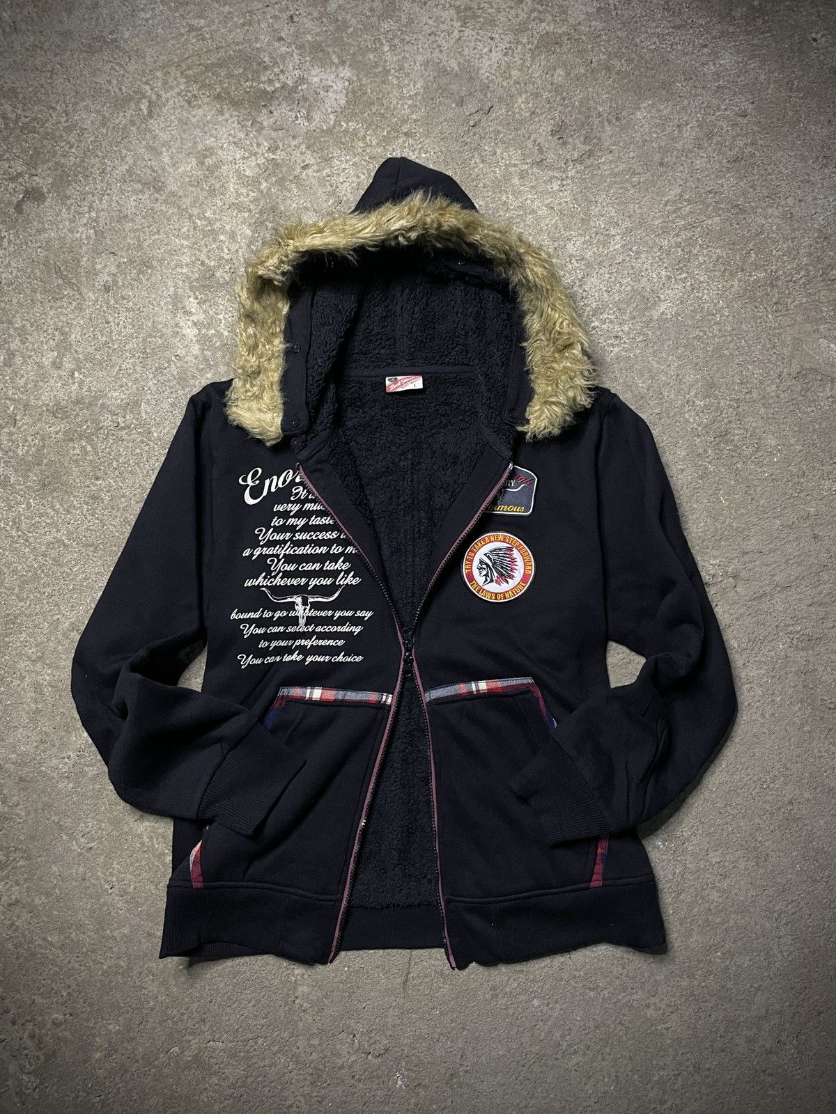 14th Addiction 2000’s Lock Heaven - Poem Fur Hoodie Size US M / EU 48-50 / 2 - 3 Thumbnail