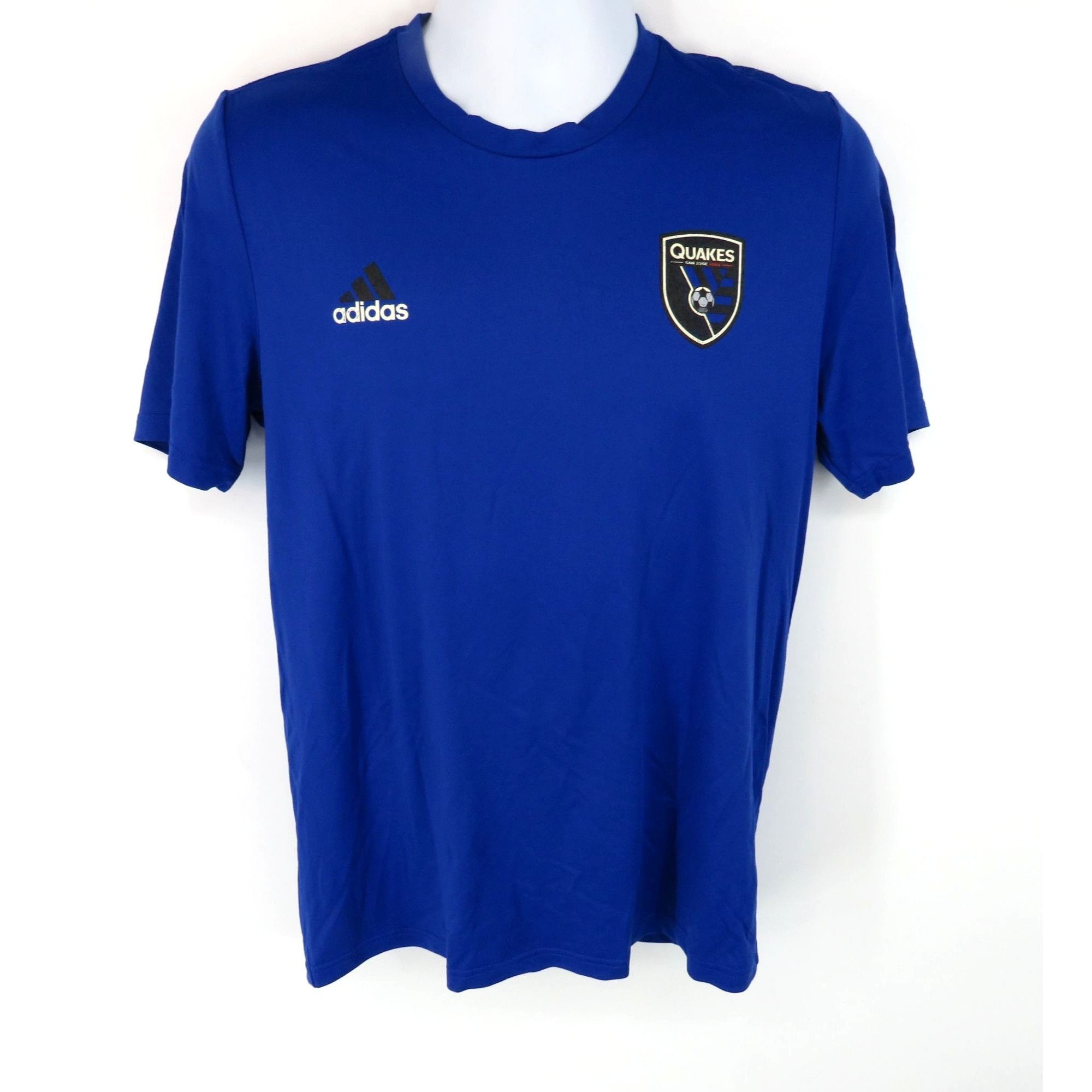 Adidas Adidas Mens Blue San Jose Earthquakes MLS Soccer T-Shirt Med Size US M / EU 48-50 / 2 - 1 Thumbnail