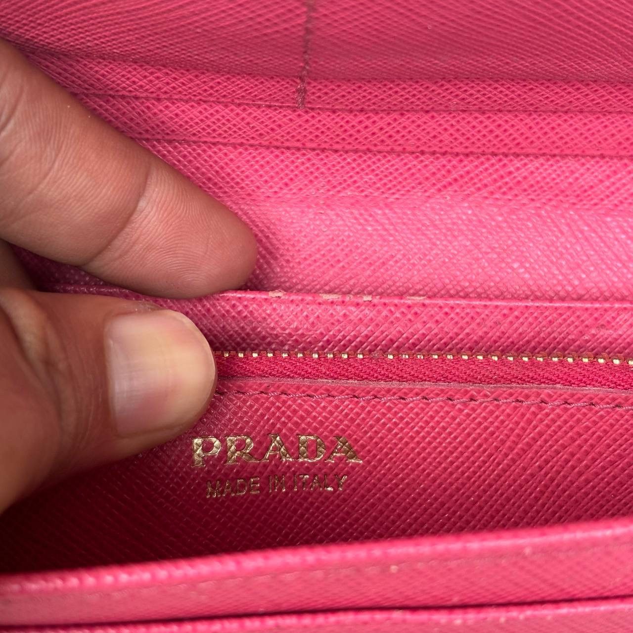 Prada Prada Saffiano Leather Ribbon Bow Envelope Long Wallet Size ONE SIZE - 10 Thumbnail
