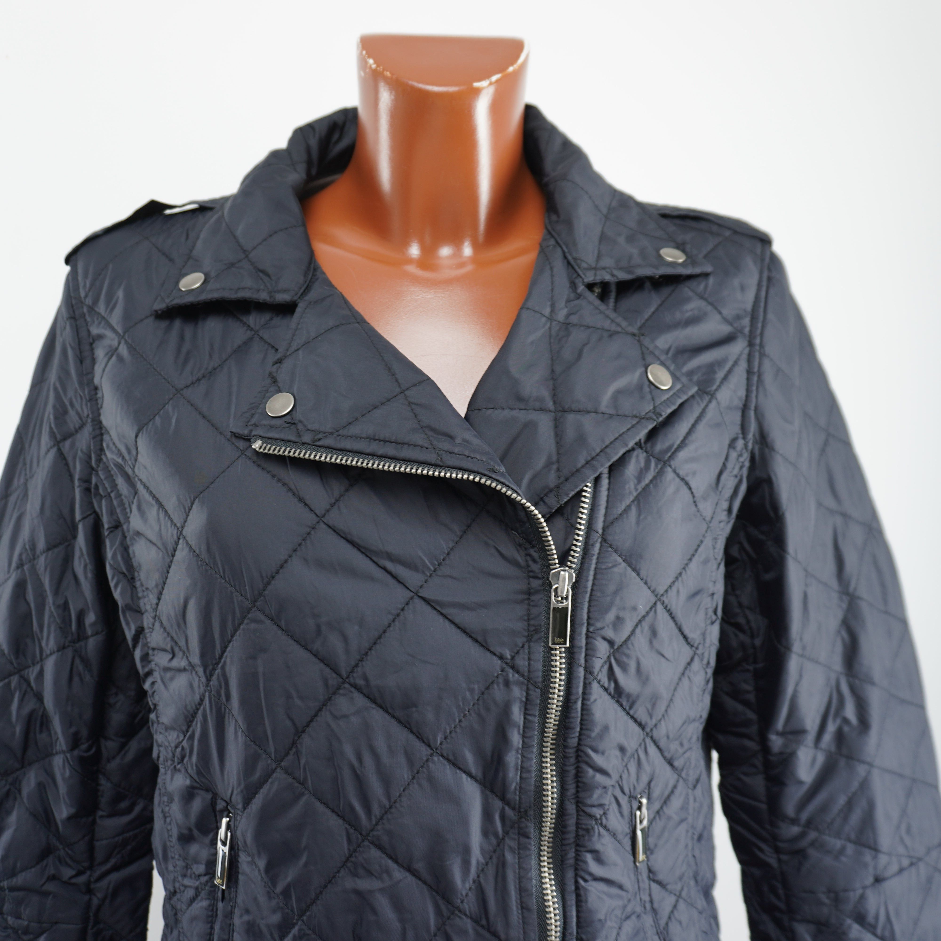 Lee Used Women's Lee Black Bomber Jacket Size L / US 10 / IT 46 - 9 Thumbnail