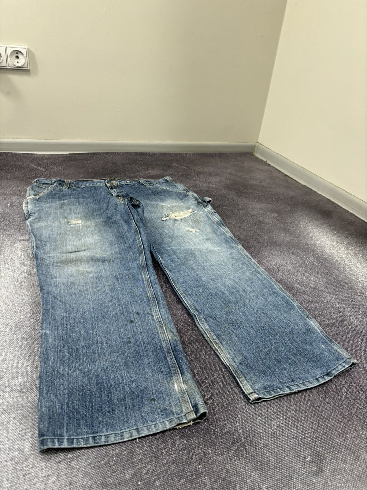 Carhartt Vintage Carhartt USA Faded Light Blue Rare Hype Baggy Jeans Size US 40 / EU 56 - 9 Thumbnail