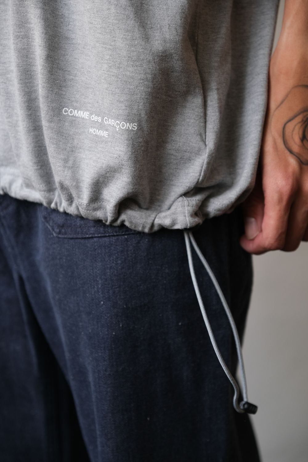 Comme des Garcons Homme Comme Des Garcons Homme Cotton Jersey Pocket T-Shirt Gery Size US L / EU 52-54 / 3 - 2 Thumbnail