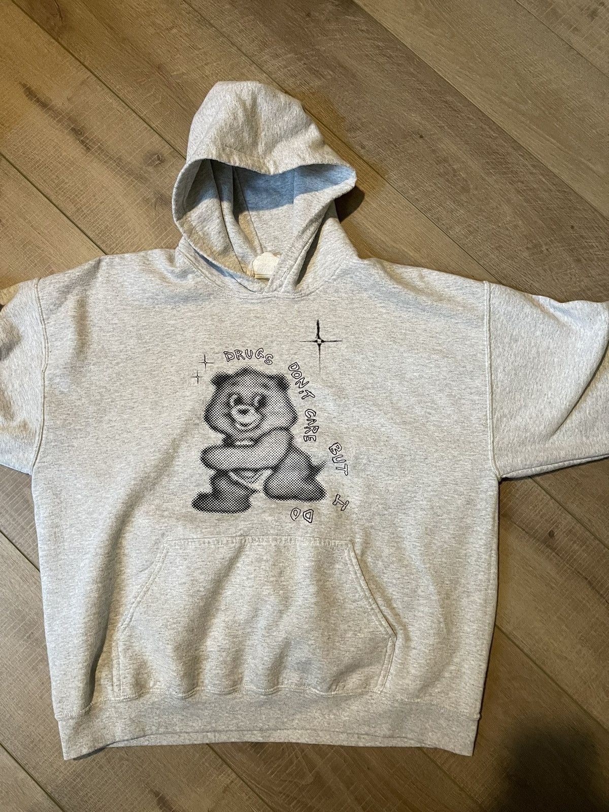 image of Unused - Hoodie Care Bear in Grey, Men's (Size Medium)