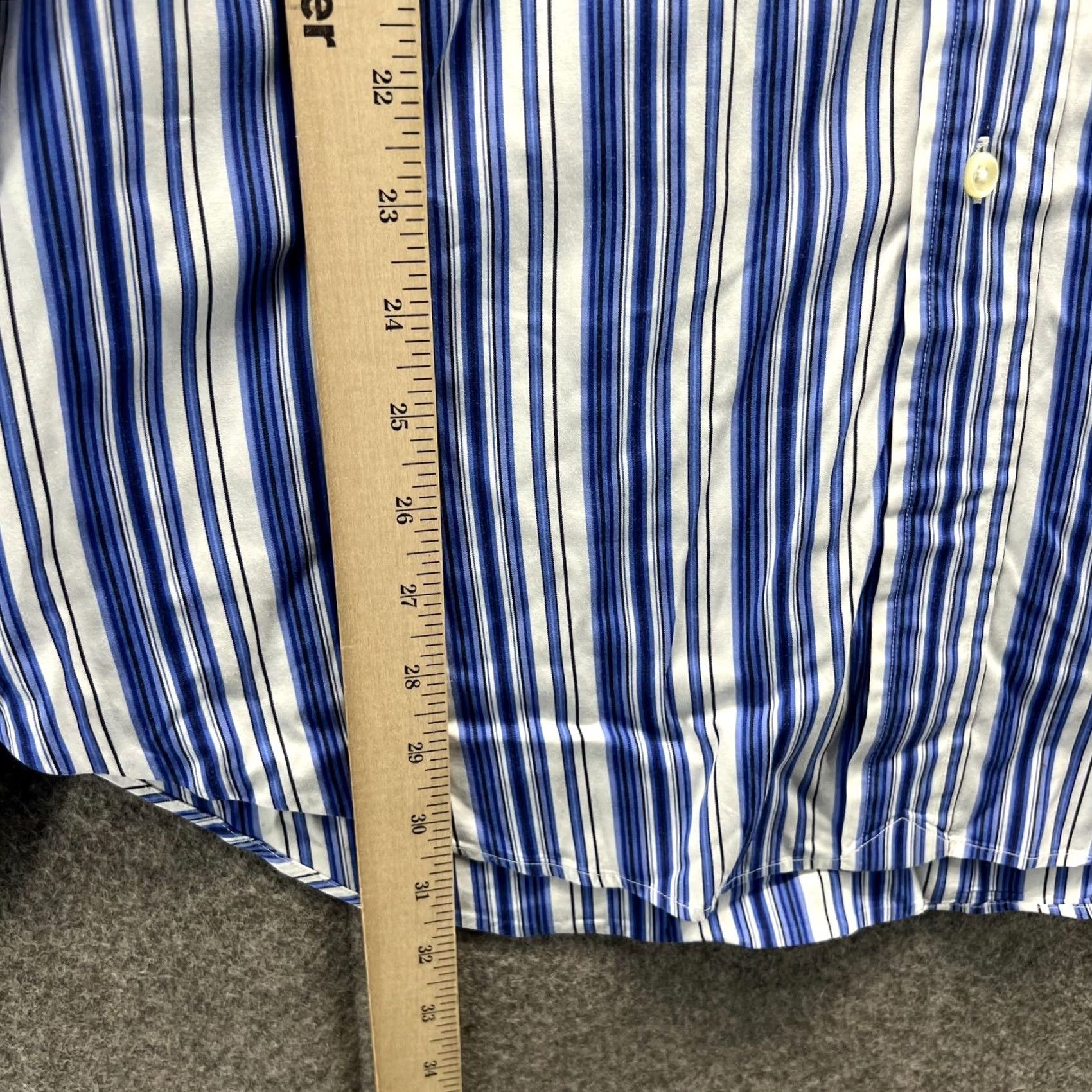 Polo Ralph Lauren VINTAGE Ralph Lauren Shirt Men XL Blue Button-Down Striped Oxford Plaid Polo Ralph Lauren Button-Up Collared Long Sleeve All Seasons Size US XL / EU 56 / 4 - 7 Thumbnail
