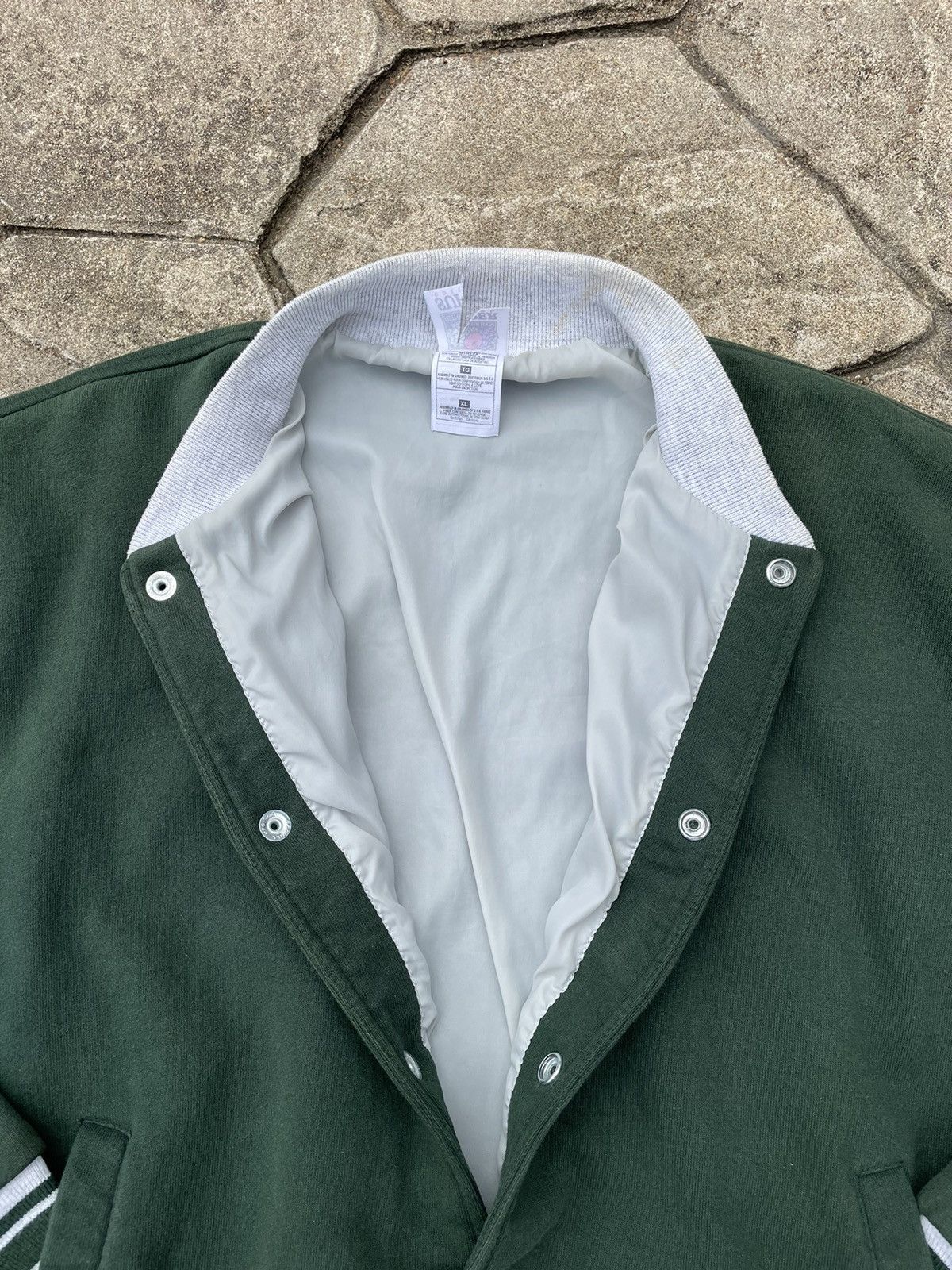 Fruit Of The Loom Vintage 90s Forrest Green Fruit of the Loom Bomber Jacket Size US XL / EU 56 / 4 - 4 Thumbnail