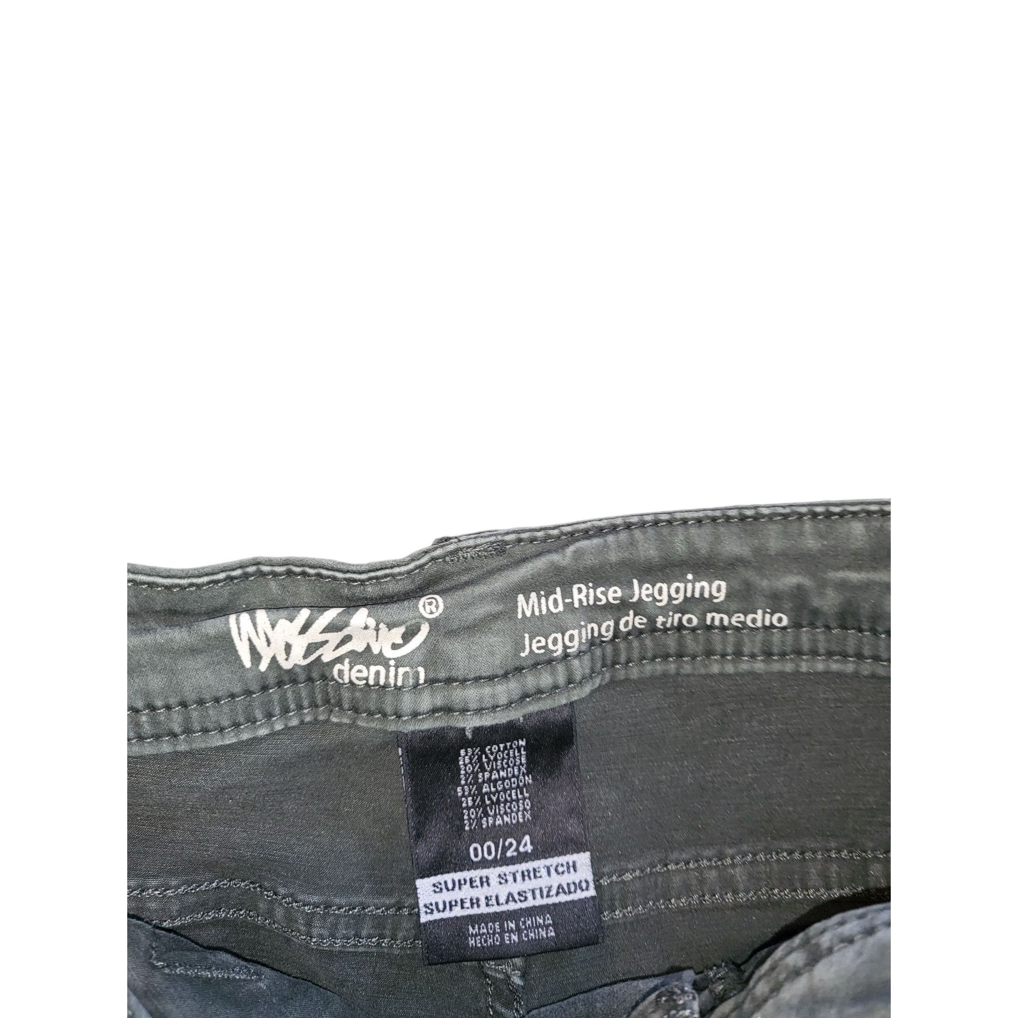 Mossimo Mossimo Jeggings Women Sz 00/24 Army Green Mid Rise Super St Size 24" / US 00 / IT 34 - 6 Thumbnail