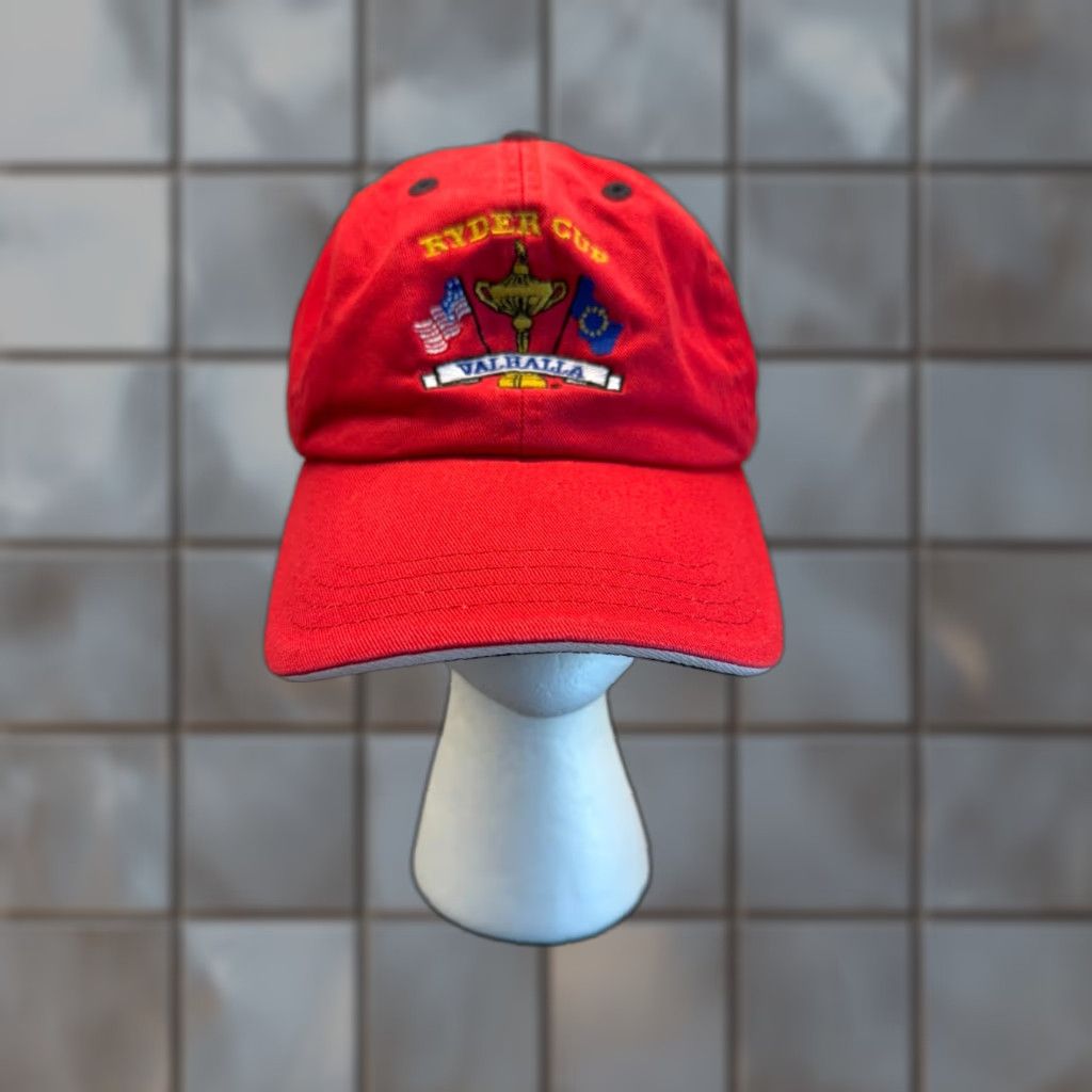 Imperial Imperial Hat Mens One Size Red Twill Adjustable Ryder Cup Golf Baseball Cap Sports Size ONE SIZE - 1 Thumbnail