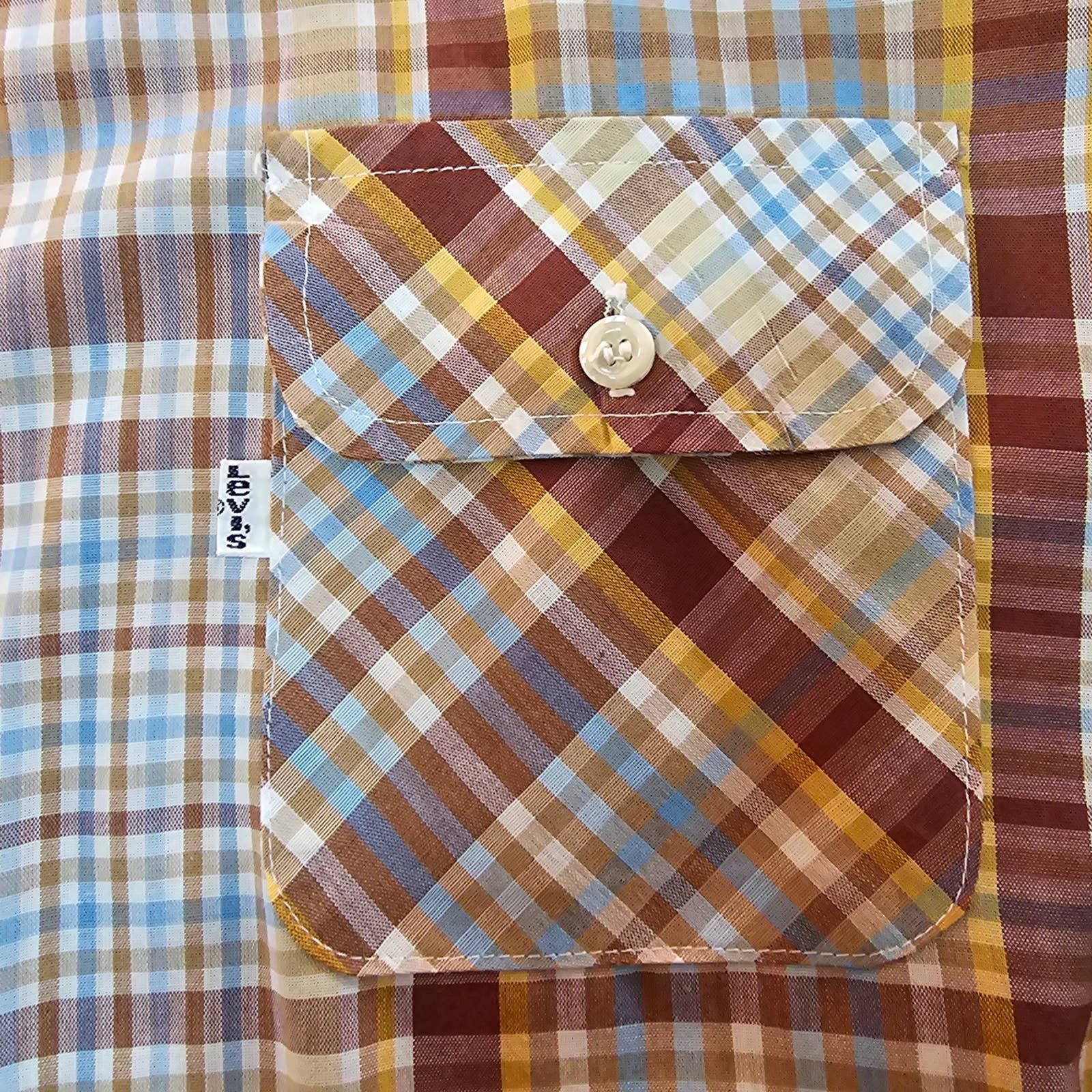 Levi's 70s Levi's Made in USA Men's Button Down Plaid Shirt Size XL Size US XL / EU 56 / 4 - 4 Thumbnail