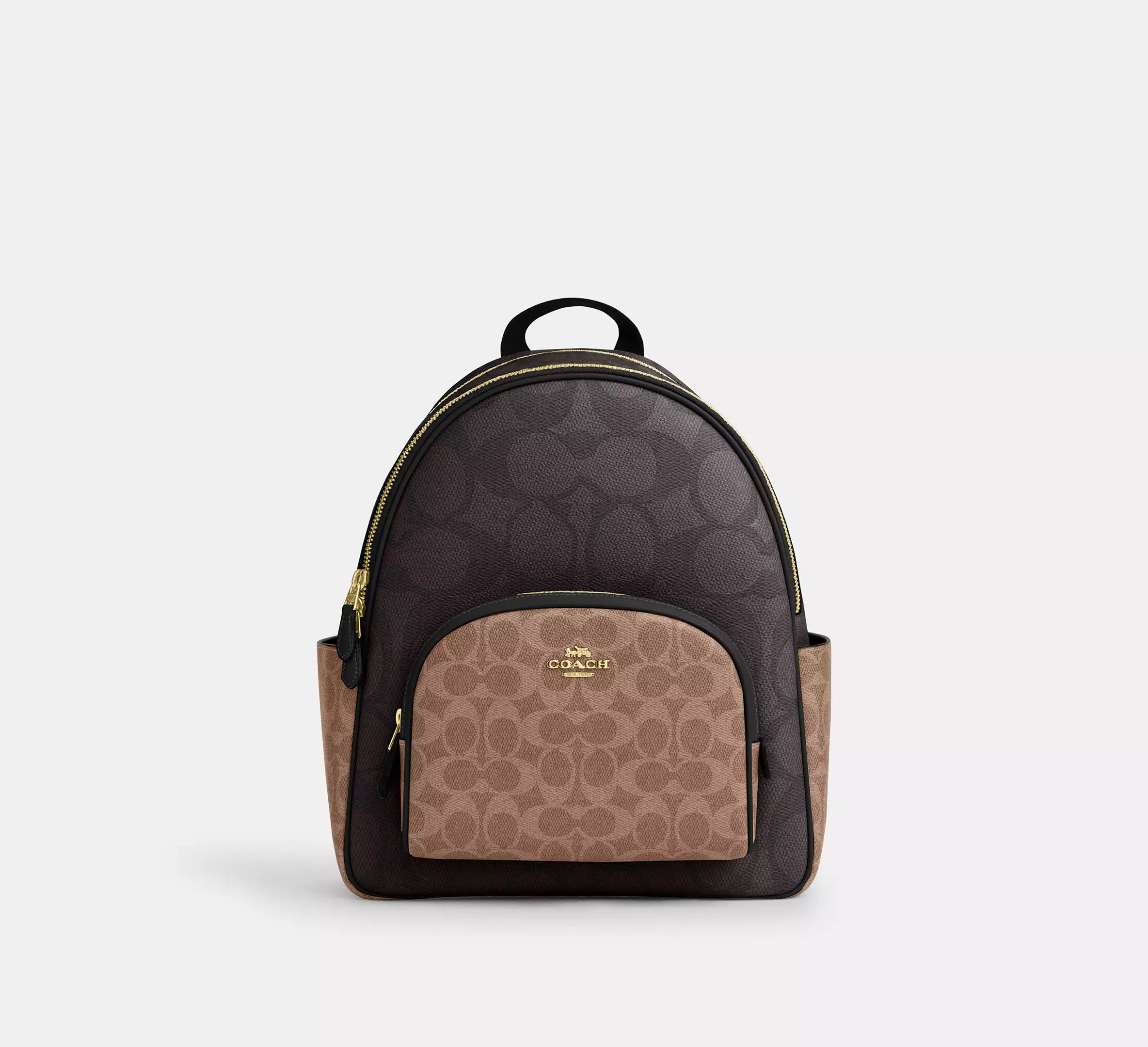 Coach Court Backpack In Blocked Signature Canvas CZ771 Size ONE SIZE - 5 Thumbnail