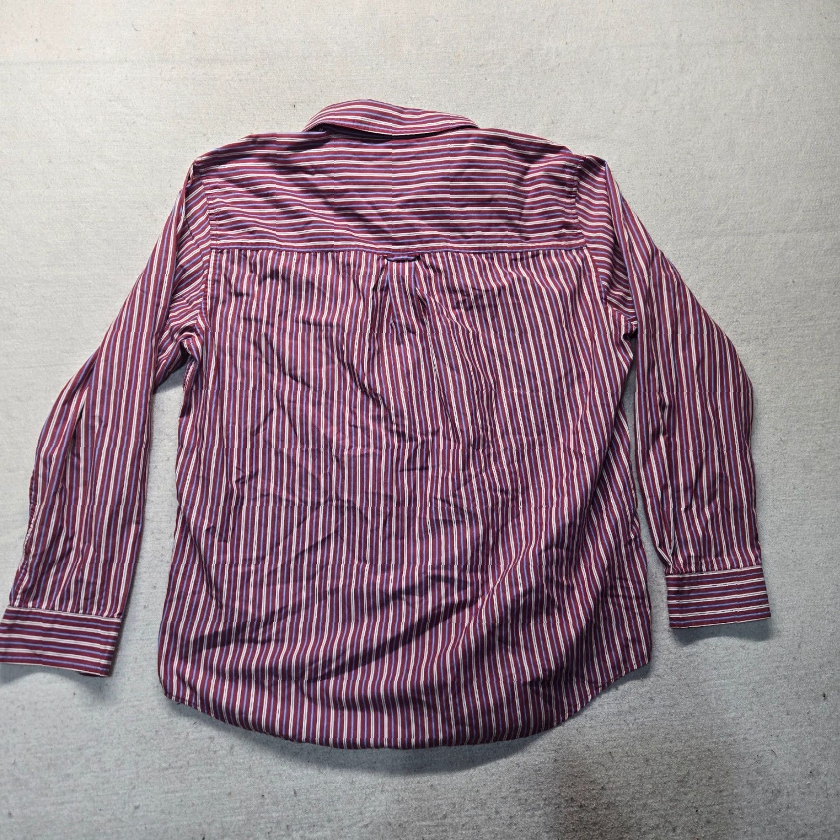 Chaps VINTAGE CHAPS Shirt Men XL Red Striped Button-Up Casual All Seasons Easy Care Long Sleeve Size US XL / EU 56 / 4 - 7 Thumbnail