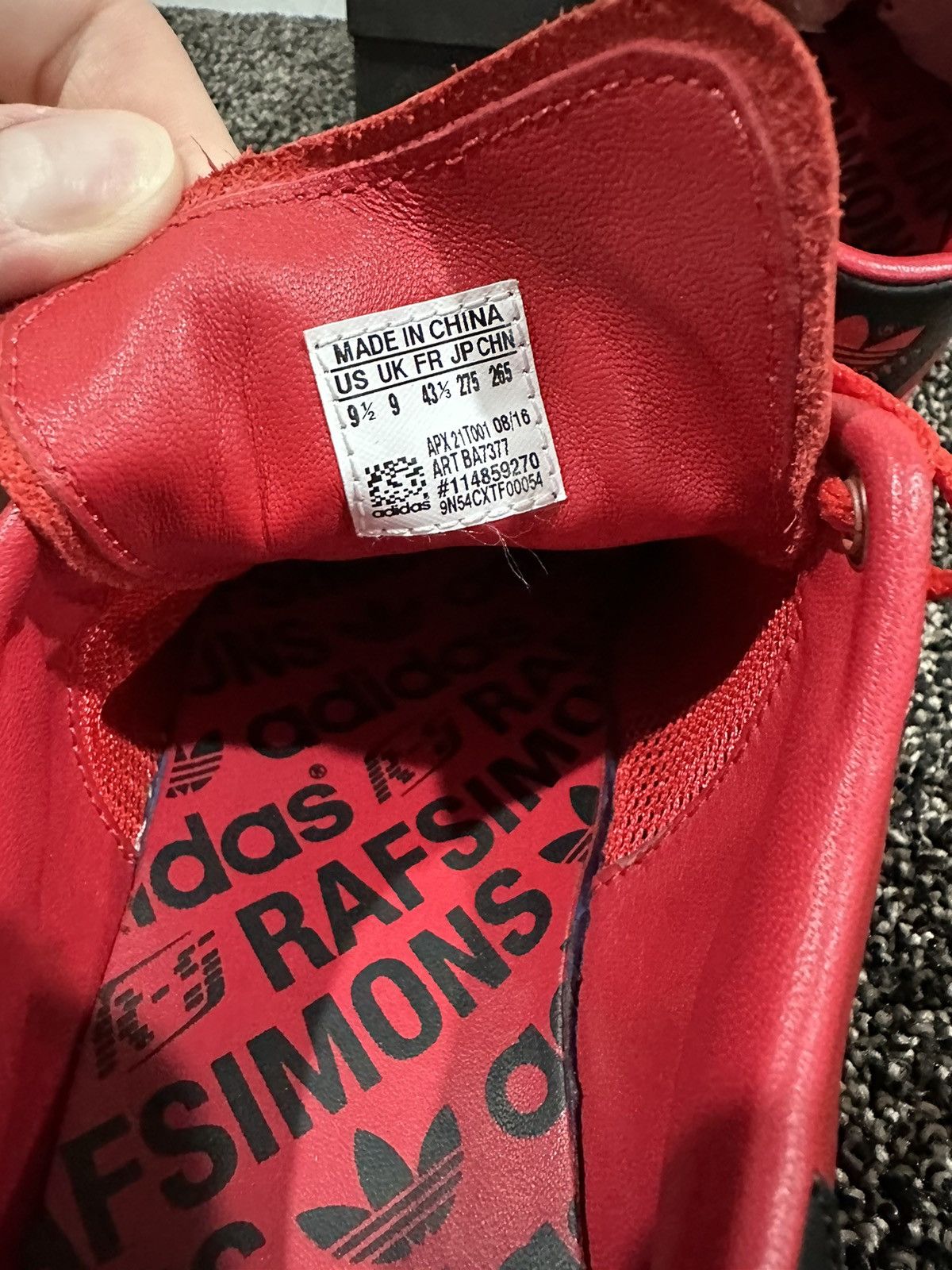 Adidas Raf Simons x Barneys x Adidas Stan Smith Red Low Top Sneaker Size US 9.5 / EU 42-43 - 10 Thumbnail