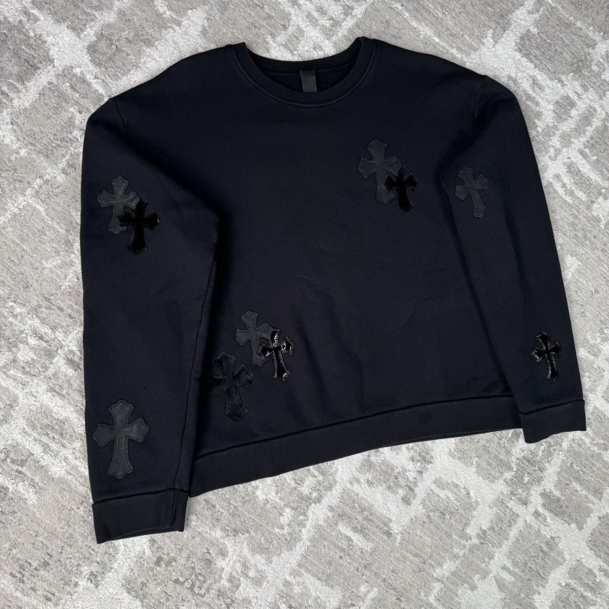 Chrome Hearts Leather multi patch cross pullover crewneck sweatshirt Size US M / EU 48-50 / 2 - 1 Thumbnail
