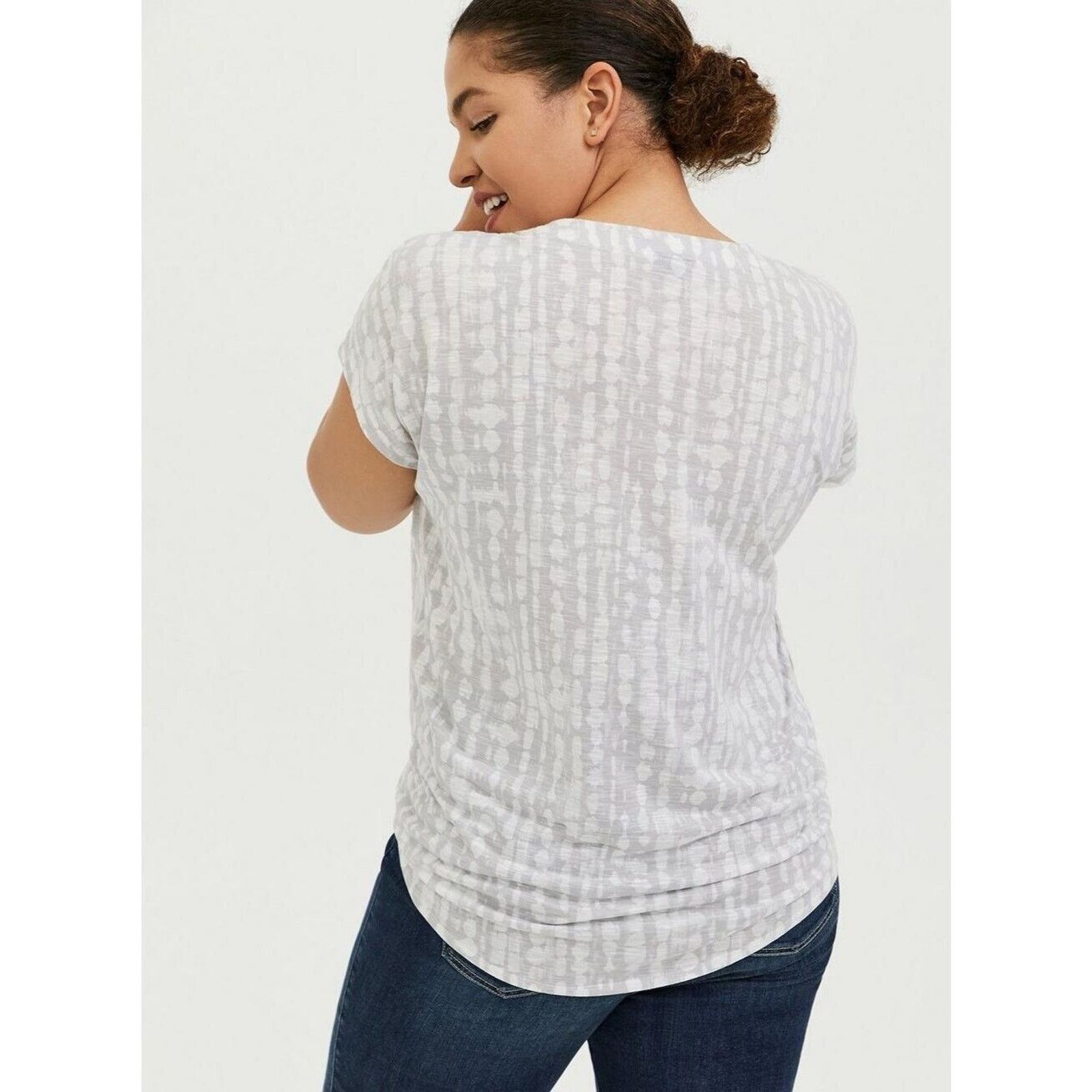 Corridor Torrid Women Tie Dye Slub Tie Front Dolman Midi Tee Size 0X Size XL / US 12-14 / IT 48-50 - 9 Thumbnail