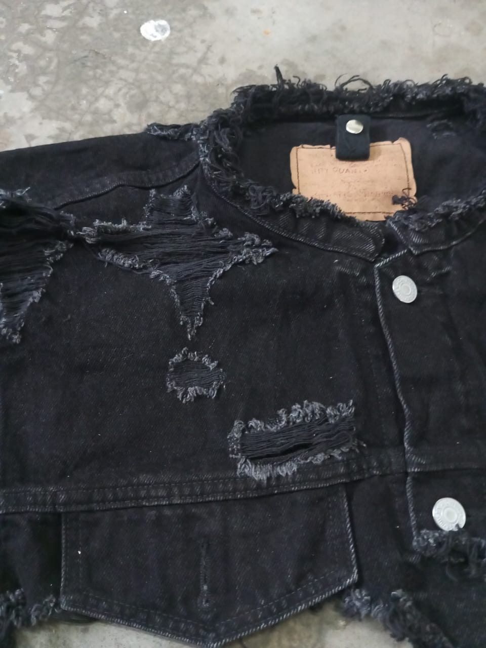 Japanese Brand RARE🟢A06 RNA Slang Punk Distressed Denim Ponco Size US M / EU 48-50 / 2 - 13 Thumbnail