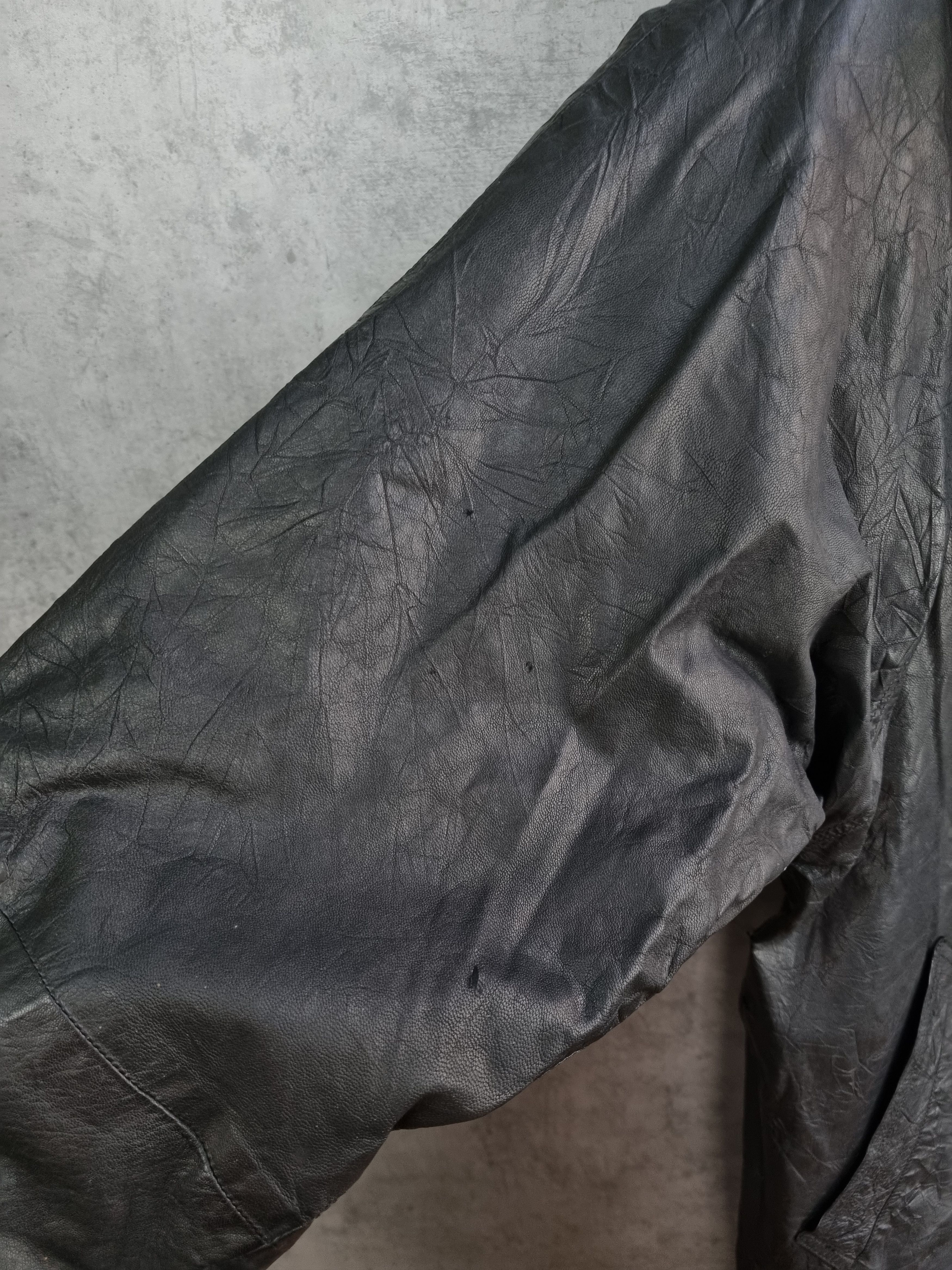 Japanese Brand Unique Double Breasted Long Leather Coat Vintage Trench Size US L / EU 52-54 / 3 - 13 Thumbnail