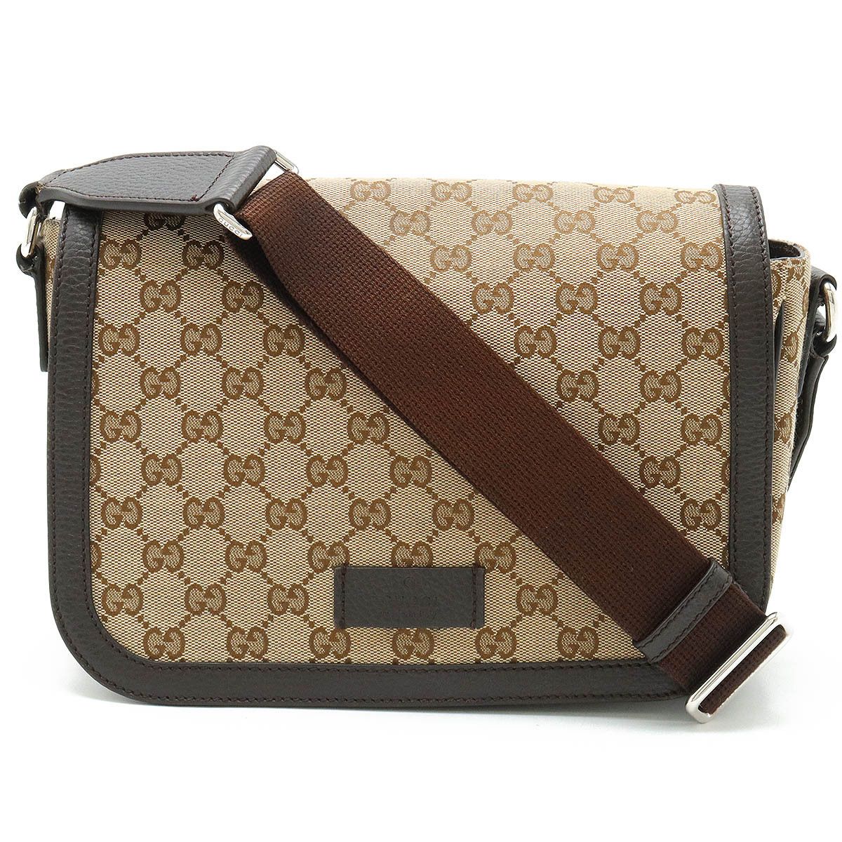 Gucci Gucci Gucci GG Canvas Leather Shoulder Bag 449172 Canvas Crossbody Bag 449172 in Great Condition Size ONE SIZE - 1 Thumbnail
