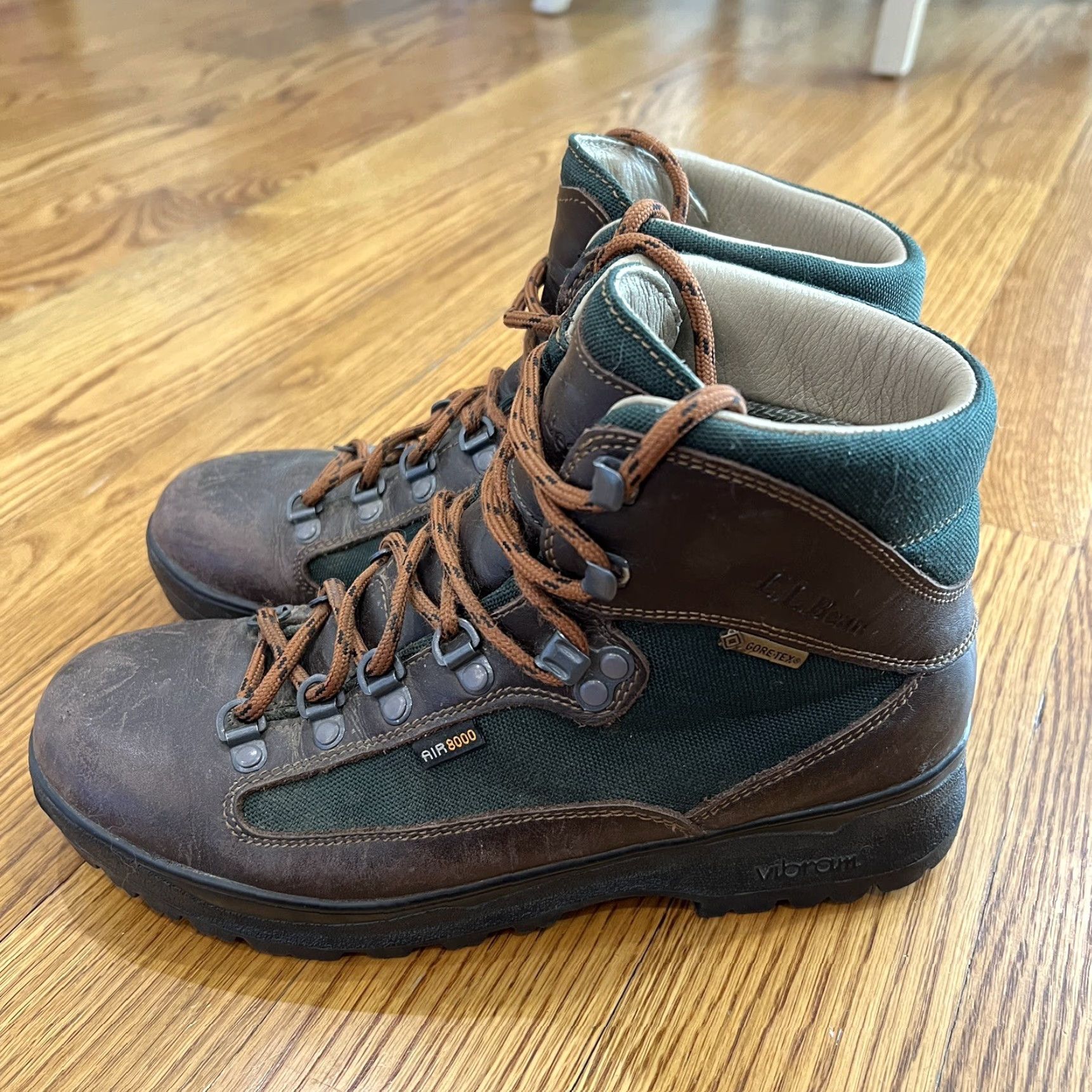 Vintage L.L. Bean Cresta Air 8000 Goretex Hiking Boots Leather Brown Mens 7 M, Womens 8.5 M Waterproof Outdoor Size US 9 / IT 39 - 7 Thumbnail