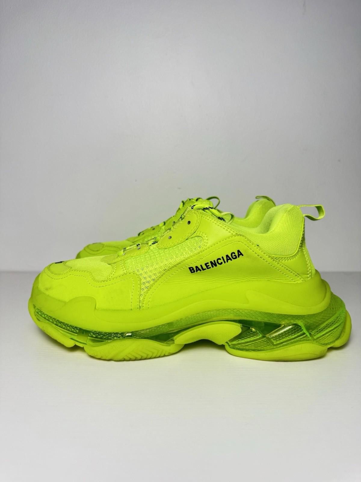 Balenciaga Balenciaga Triple S Clear Sole Sneakers Neon Yellow SZ 10/43 Size US 10 / EU 43 - 3 Thumbnail
