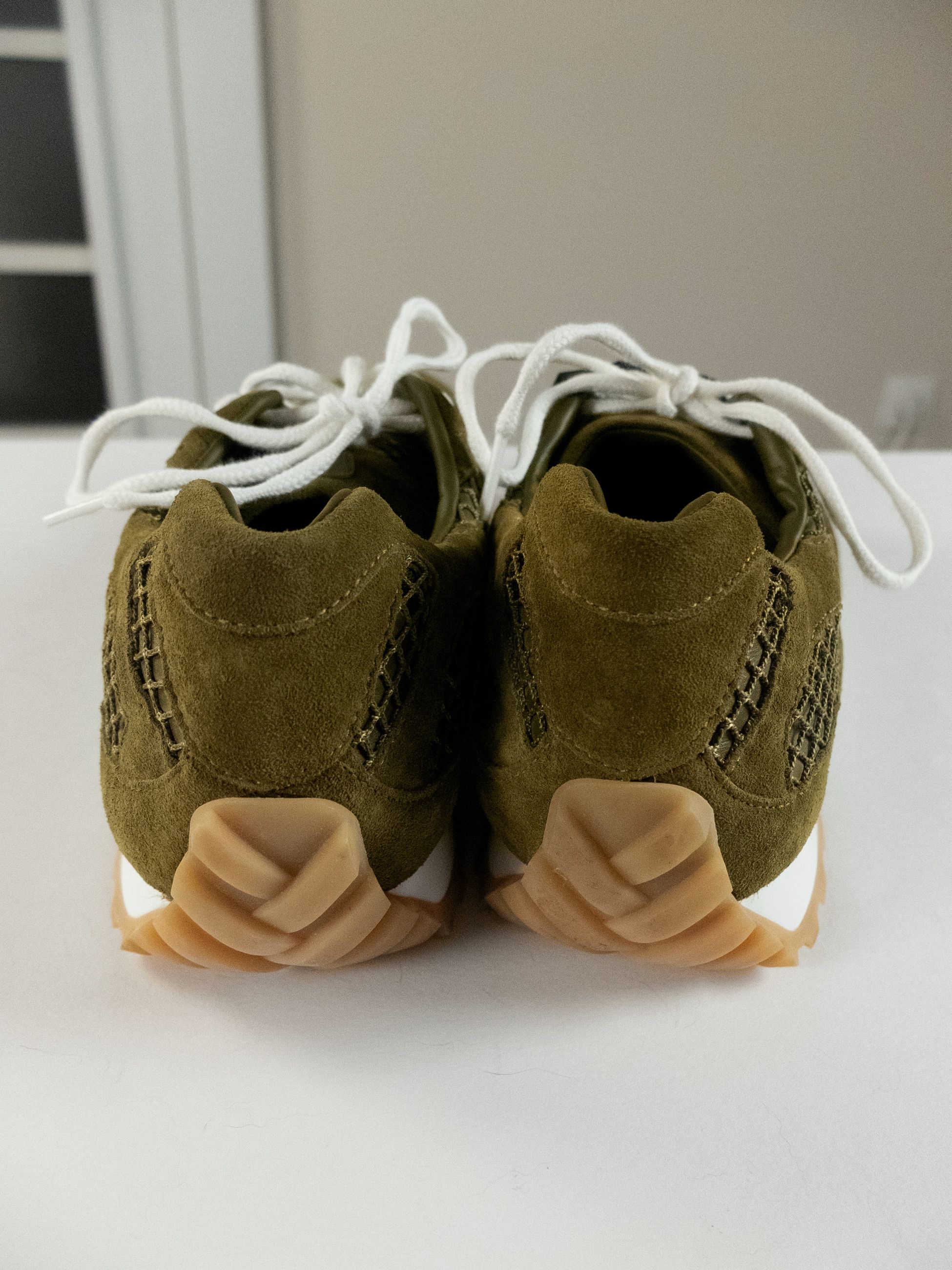 Bottega Veneta BOTTEGA VENETA Orbit green suede trimmed sneakers 12 / 45 q Size US 12 / EU 45 - 7 Thumbnail