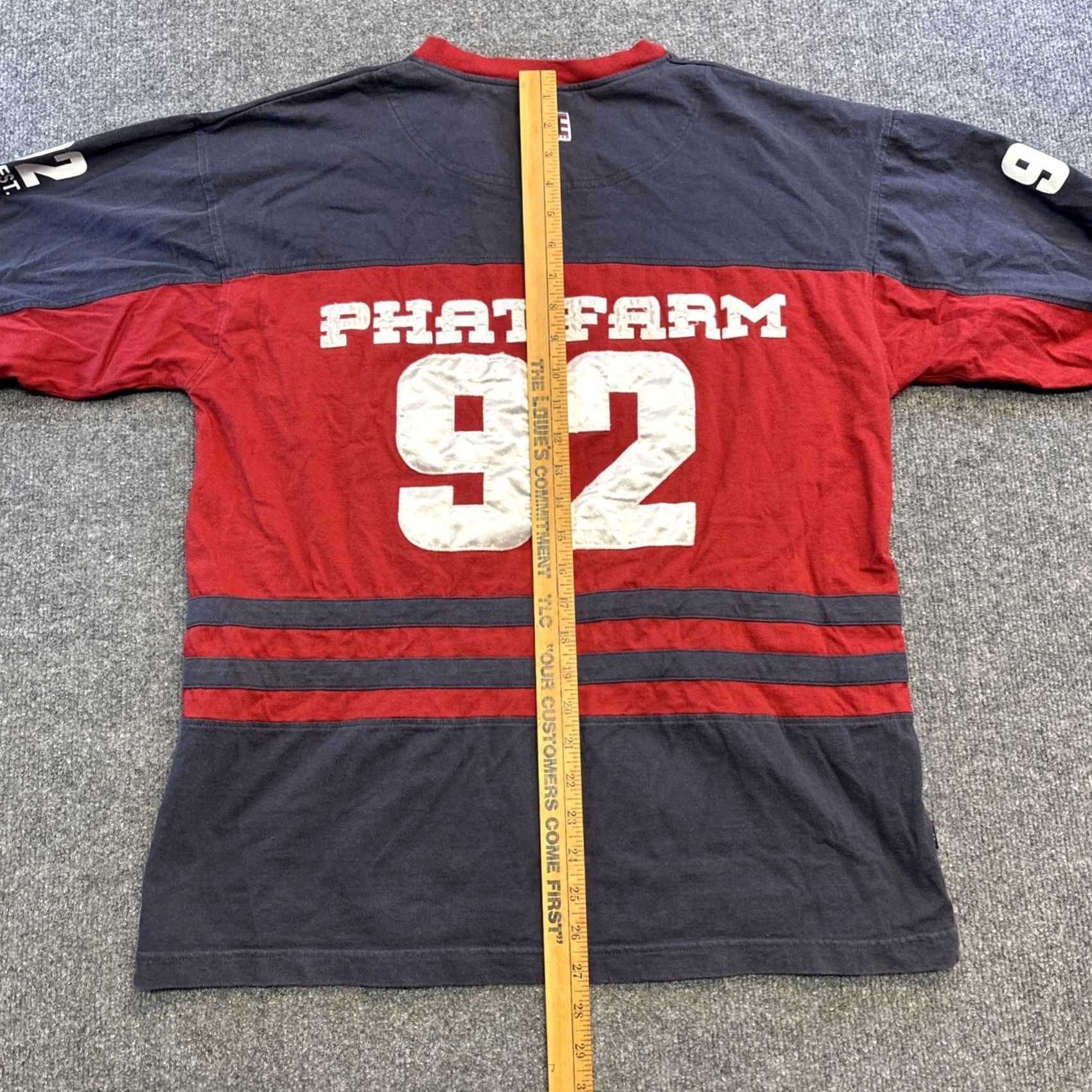 Phat Farm VINTAGE Phat Farm Rugby Style T-Shirt Long Sleeve Embroidered Red Blue Medium Men M Size US M / EU 48-50 / 2 - 7 Thumbnail