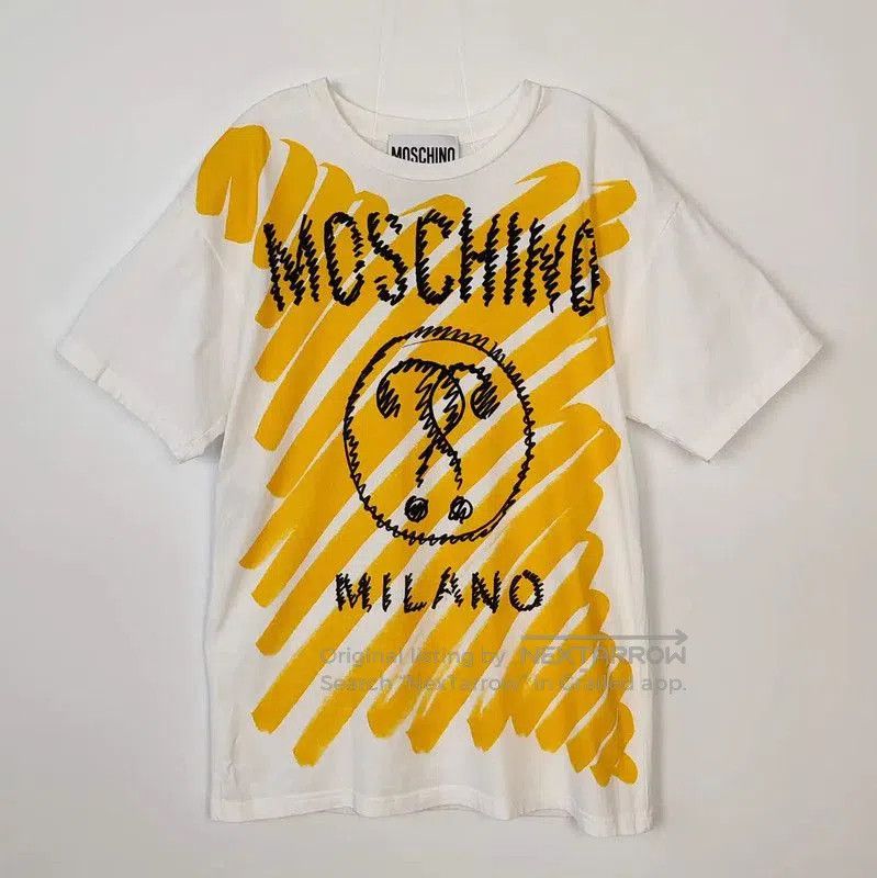 Moschino Moschino Bold Graphic White Cotton T-Shirt . Size US XXS / EU 40 - 1 Thumbnail