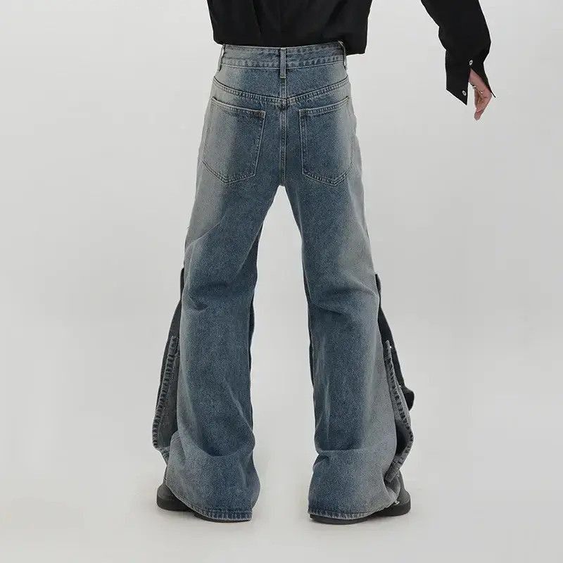 Japanese Brand Button design wide leg loose jeans trousers y2k Size US 32 / EU 48 - 5 Thumbnail