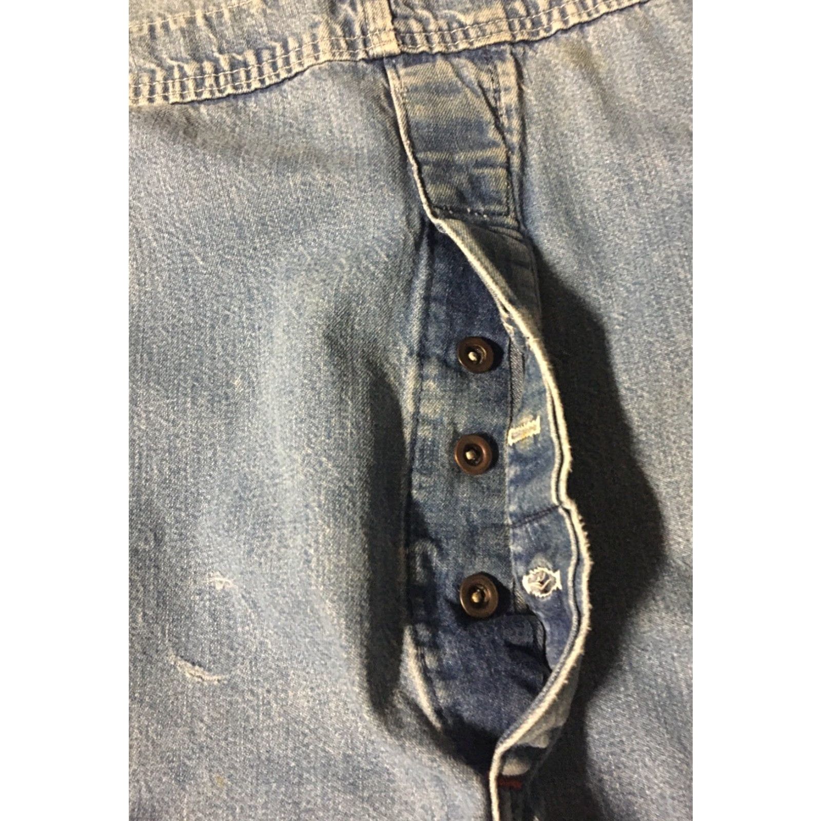 Vintage VINTAGE Union Made Denim Overalls Shirt Mens 40 Blue 29in Inseam 60s 70s Grunge Punk Biker USA American Vintage Size US 40 / EU 56 - 6 Thumbnail