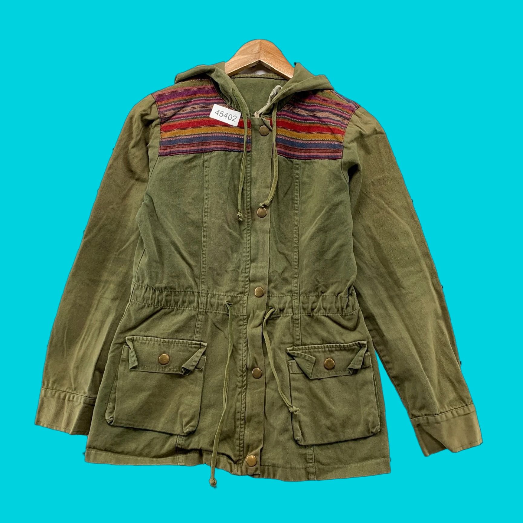 Free People Free People Military Jacket Women S Olive Green Jen Pirate Booty Boho Chore Shirt Womens Military Jacket Size S / US 4 / IT 40 - 1 Thumbnail