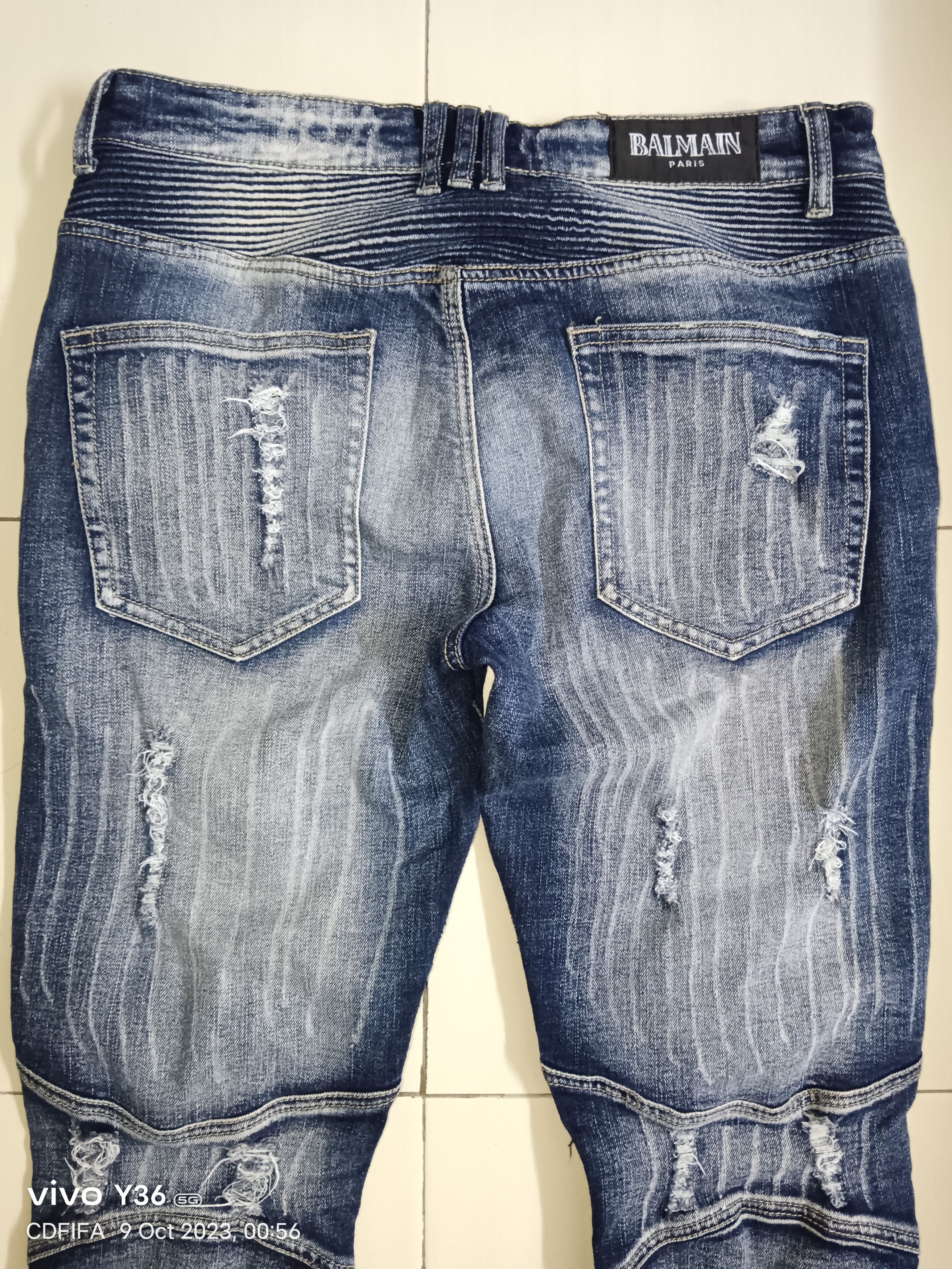 Other Rare💥💥Custom Balmain Elastane Biker Denim Size US 32 / EU 48 - 5 Thumbnail