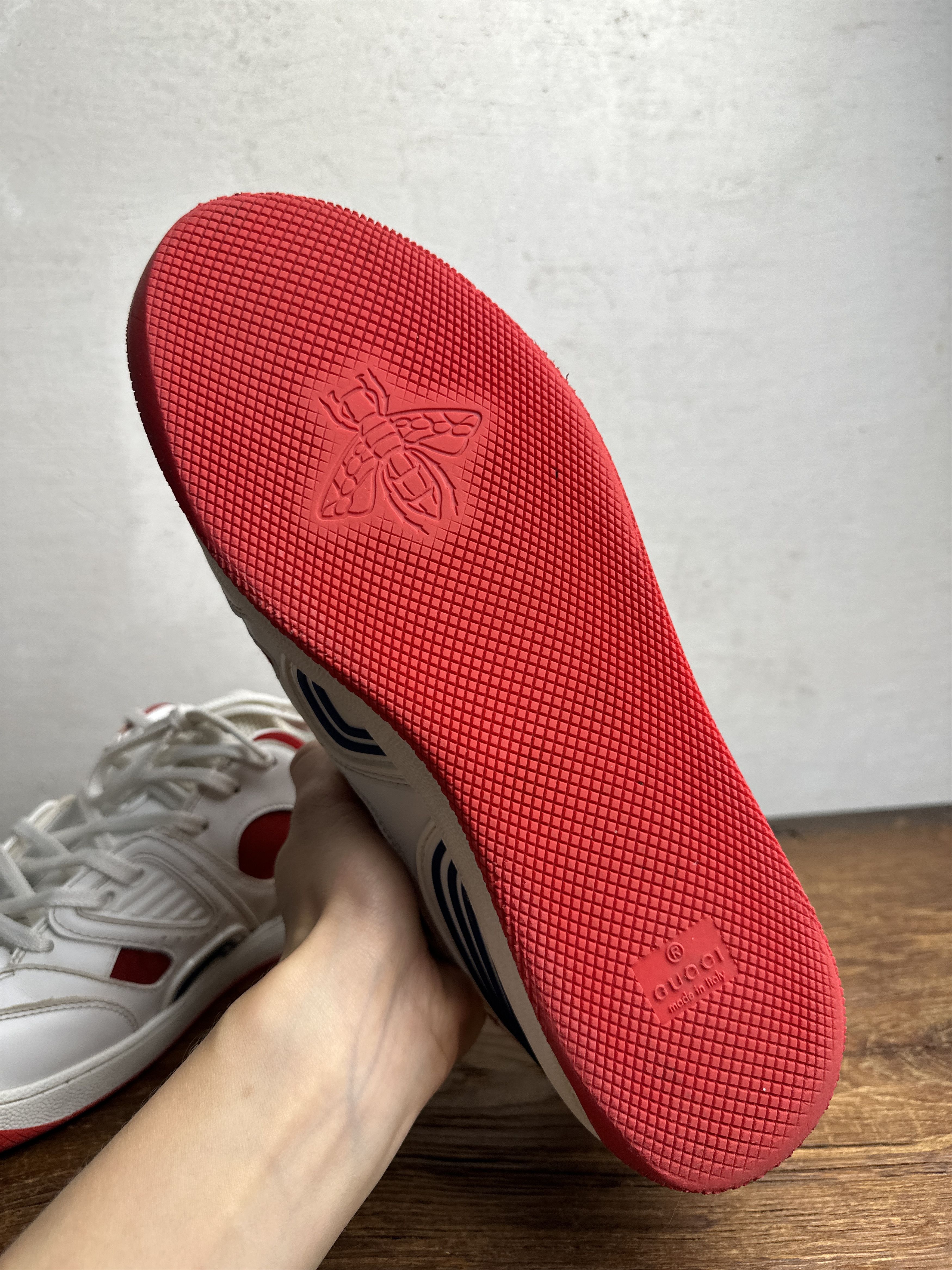 Gucci Gucci Basket Low White Demetra Red Sneakers Size US 10 / EU 43 - 15 Thumbnail