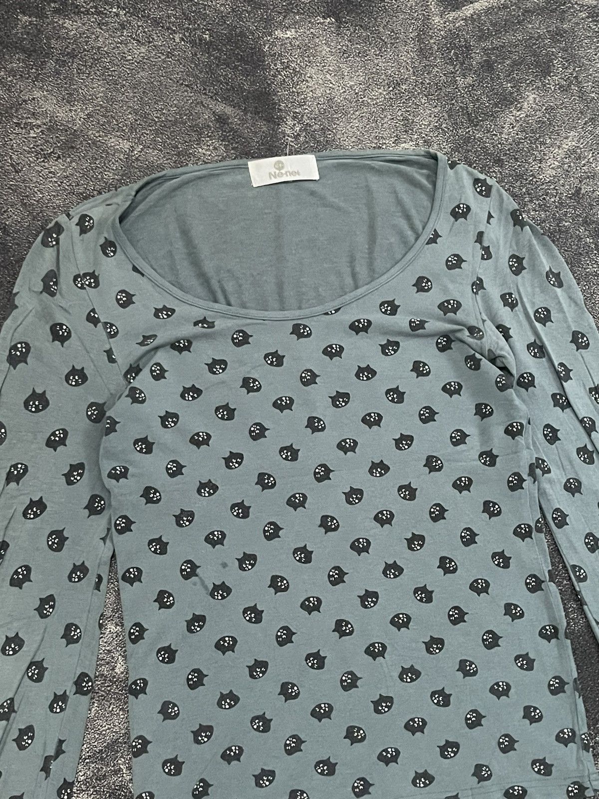 Issey Miyake ⏰NEED GONE⏰NE-NET ISSEY MIYAKE FULLPRINT CAT LONG SLEEVE Size US S / EU 44-46 / 1 - 3 Thumbnail