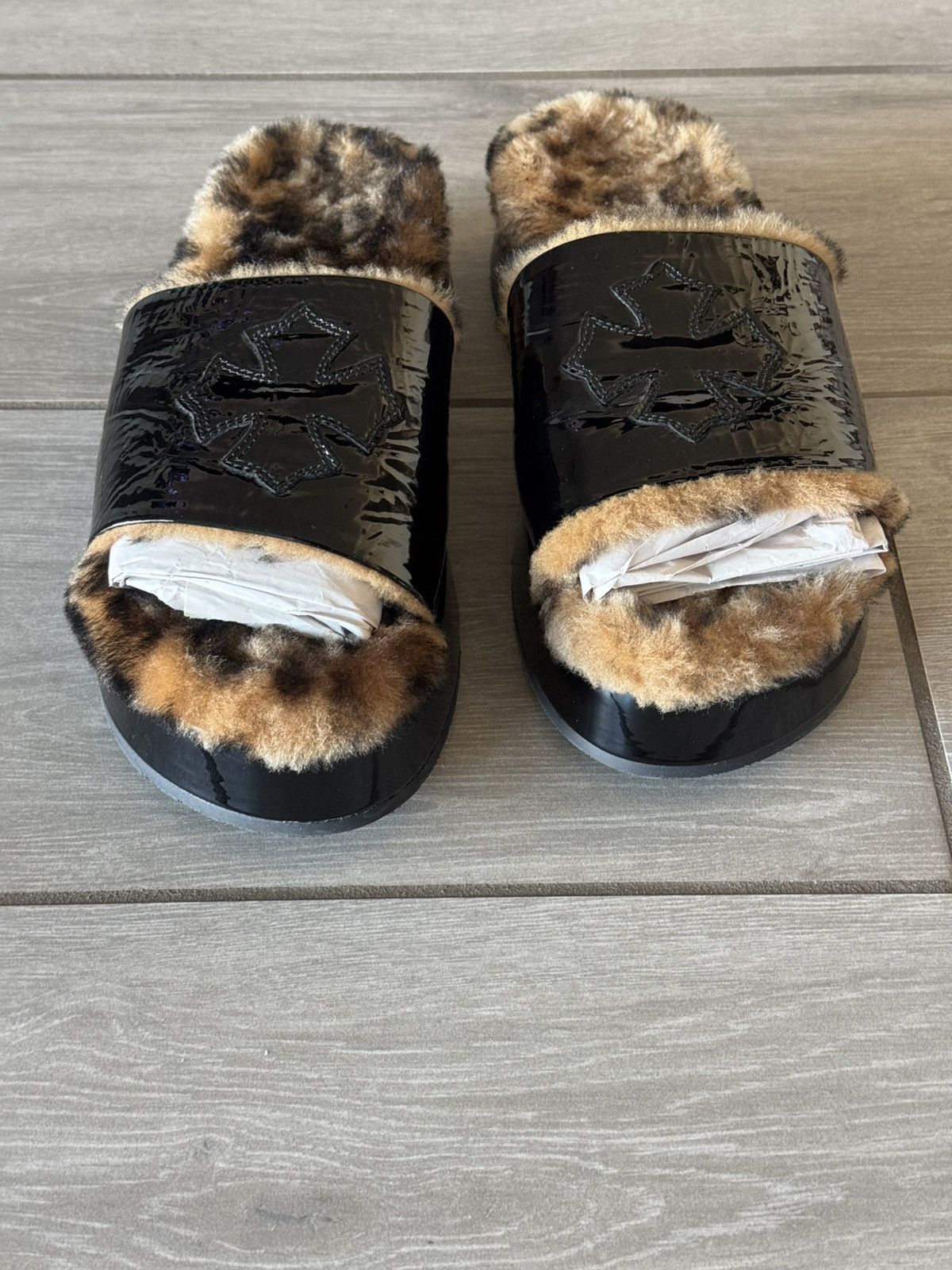 Chrome Hearts Chrome hearts Slip n’ Slide Leopard Platform Slides 41 CH Size US 8 / EU 41 - 7 Thumbnail